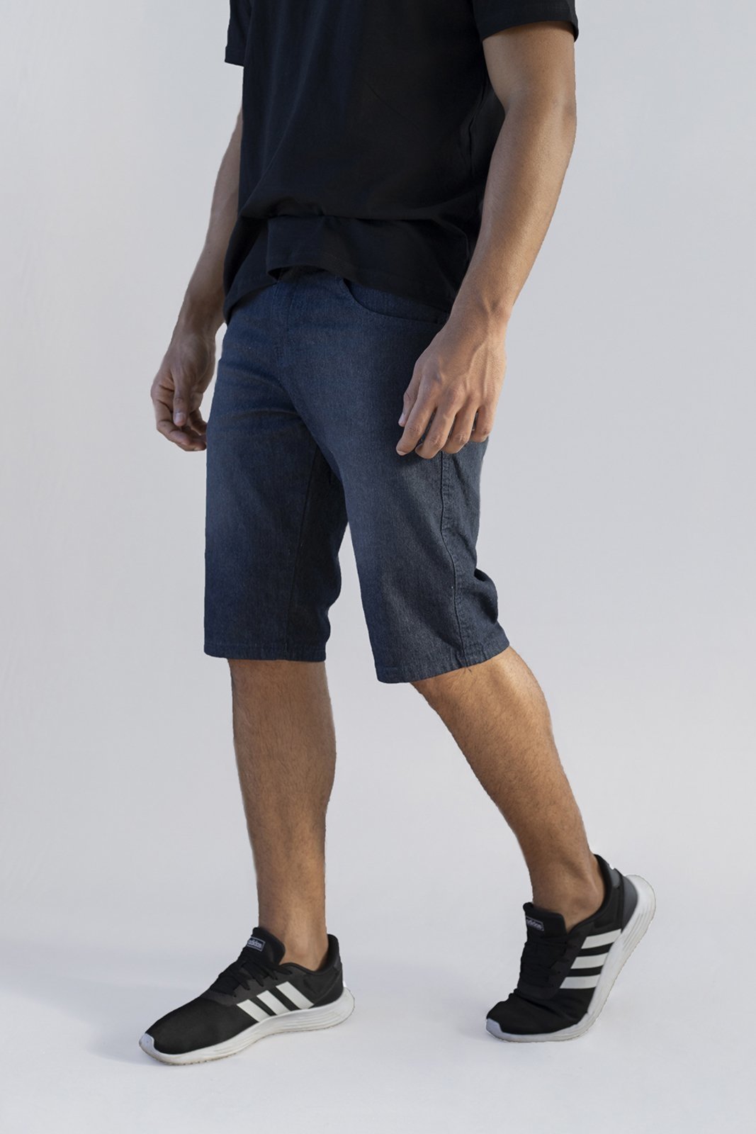 Bermuda Jeans Premium Masculina Unak Aruba Preta Preto