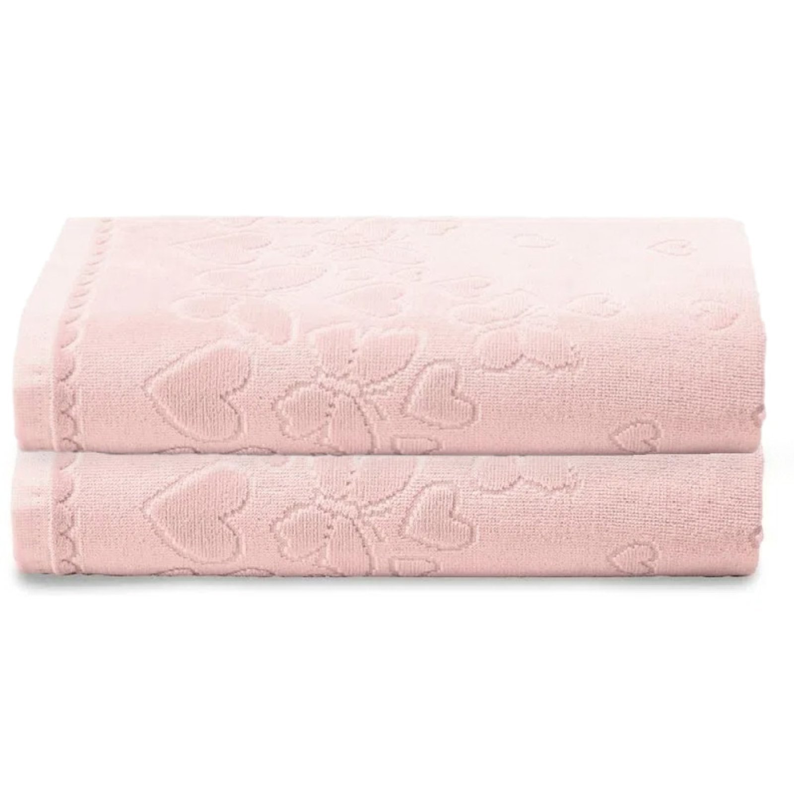 Jogo Toalha Banho Dohler Romance Kit 2 Peças Rosa