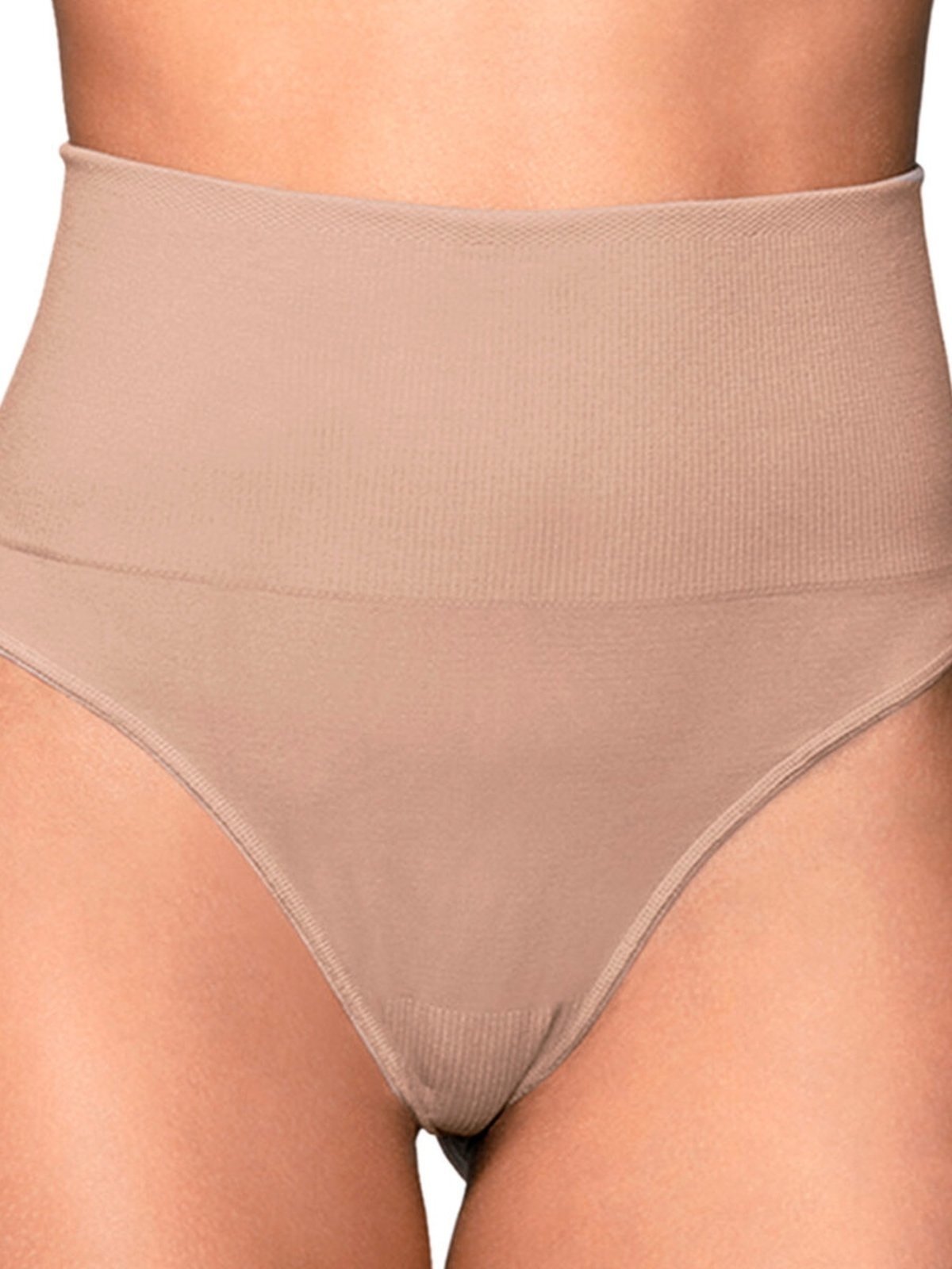 Vista 3 Calcinha Modeladora Fio Dental Demillus 46005 bege Demillus bege