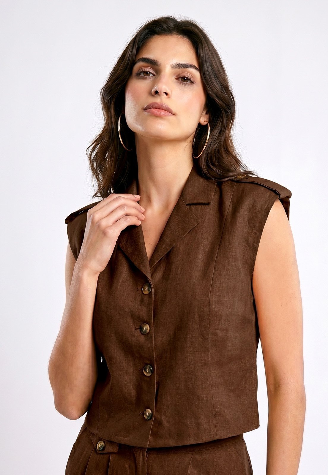 Blusa Bisô Martingale Marrom - Marrom
