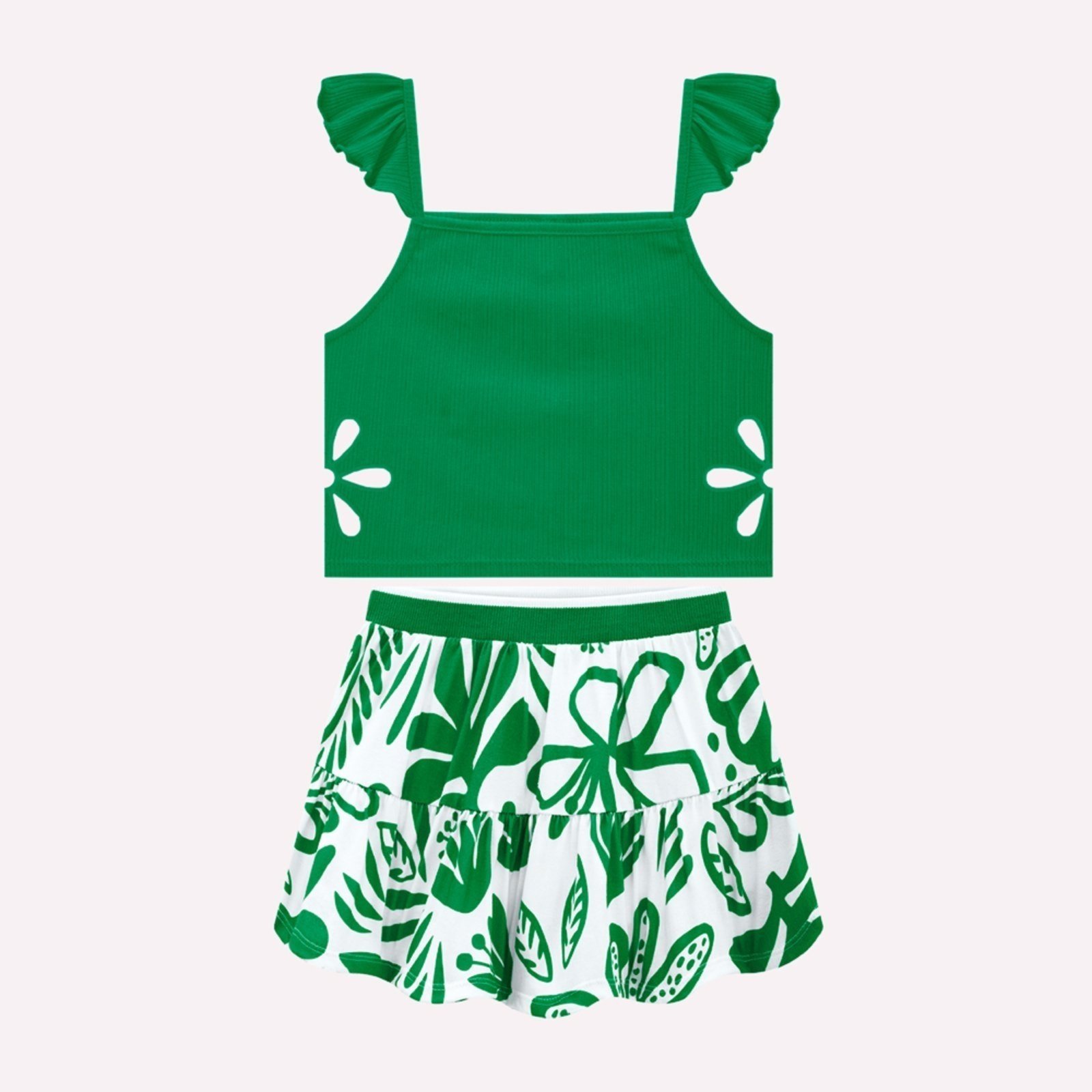 Infantil - Conjunto Menina Folhagem Kyly