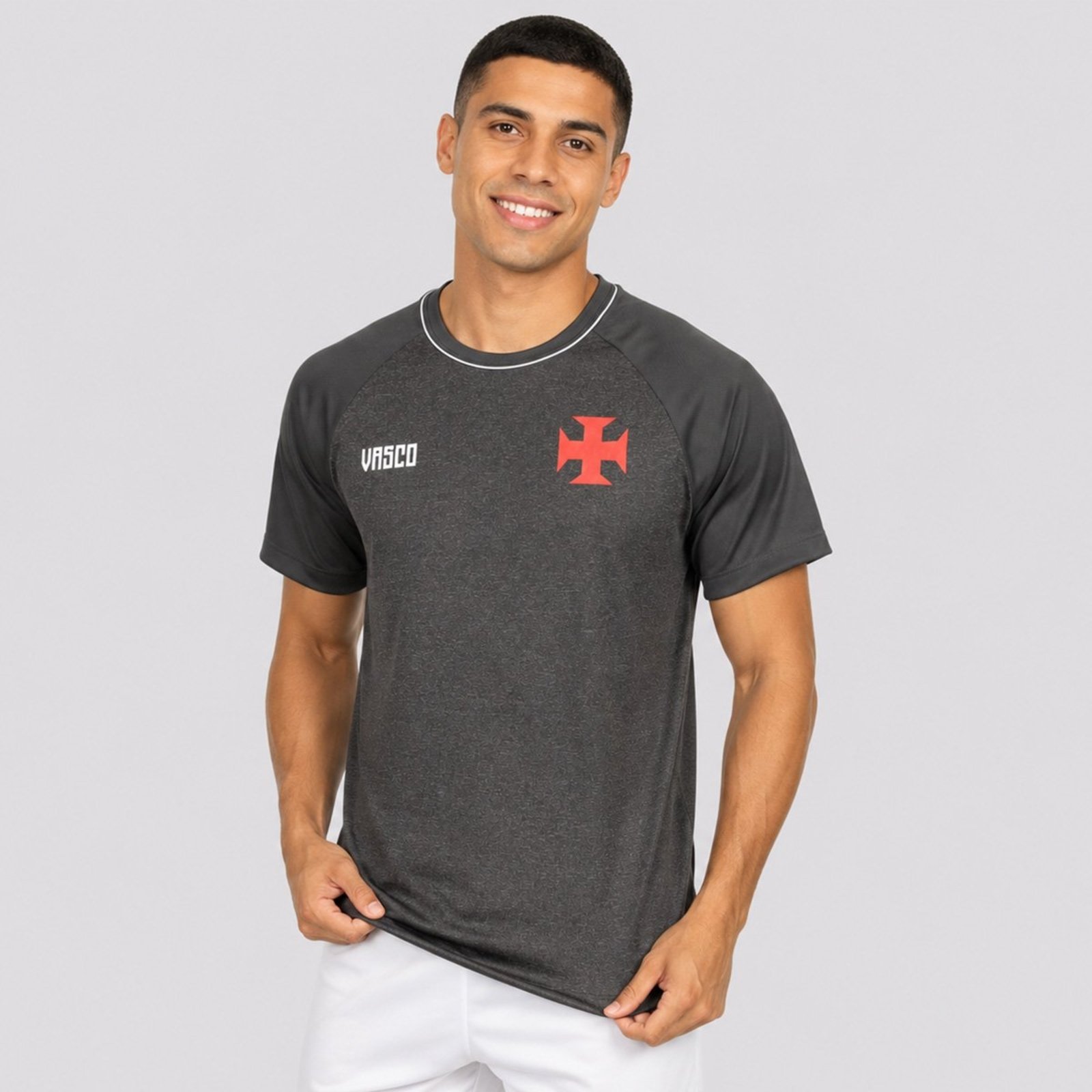 Camisa Vasco Febre Mescla Cinza