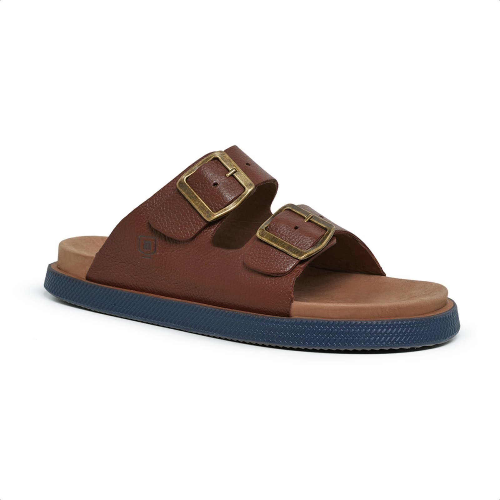 Sandália Masculina Malbork Marrom com Duas Fivelas Confortável 000897M