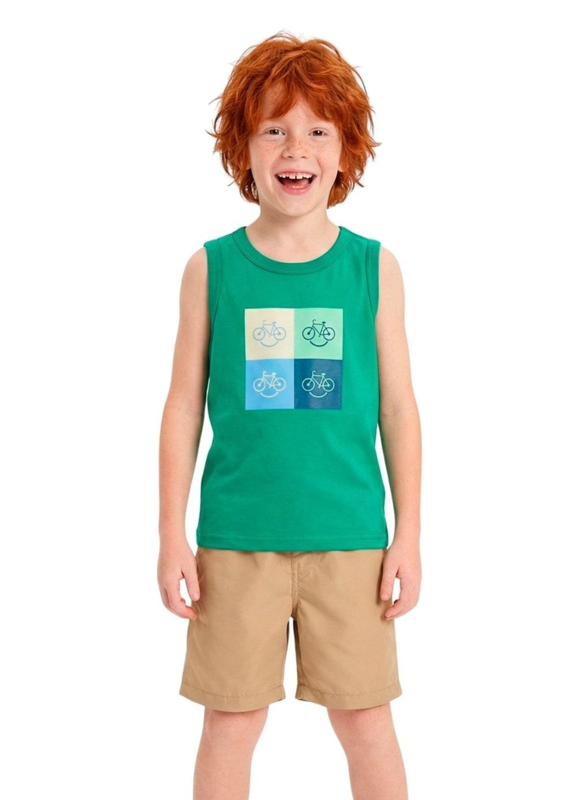 Infantil - Conjunto Menino Bike Alphabeto Jade e Pacoca Verde