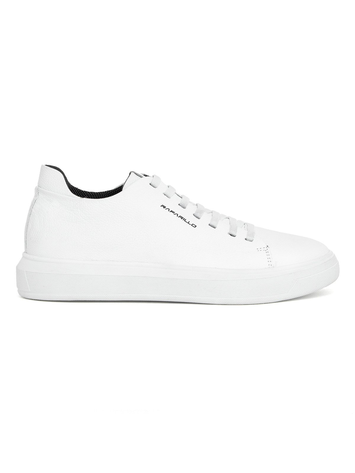 Tênis Masculino Rafarillo Toronto Alth Aumenta Altura 7cm Couro Conforto Branco