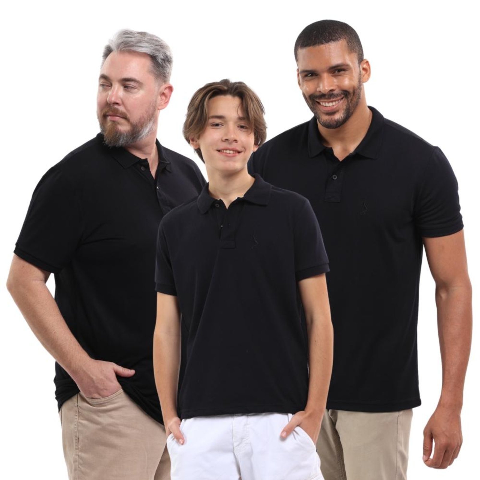 Kit 3 Camisa Polo Masculina Piquet Casual Trabalho