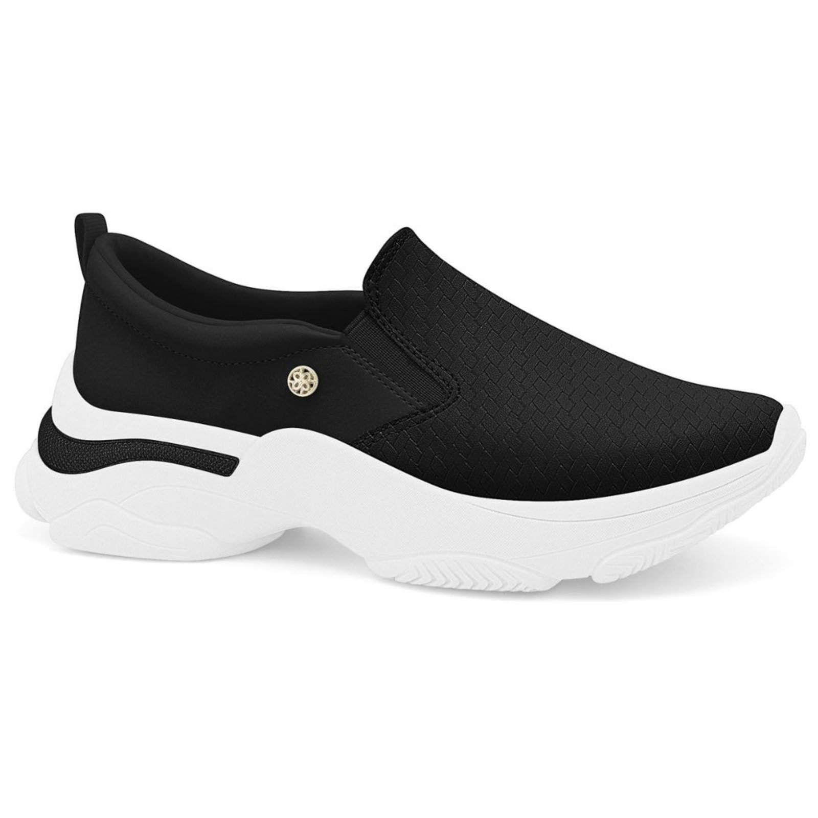 Tênis Feminino Preto Slip On Sola Alta Ramarim 2674101-4