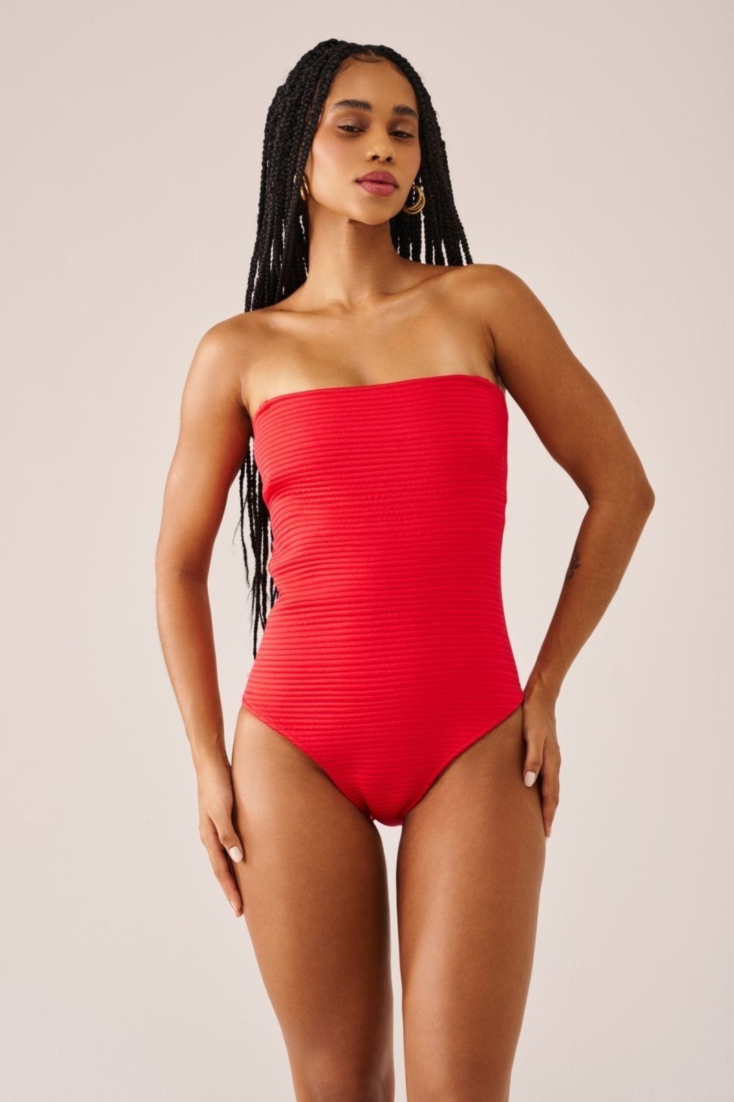 Maiô matelassê french kiss vermelho Suntime