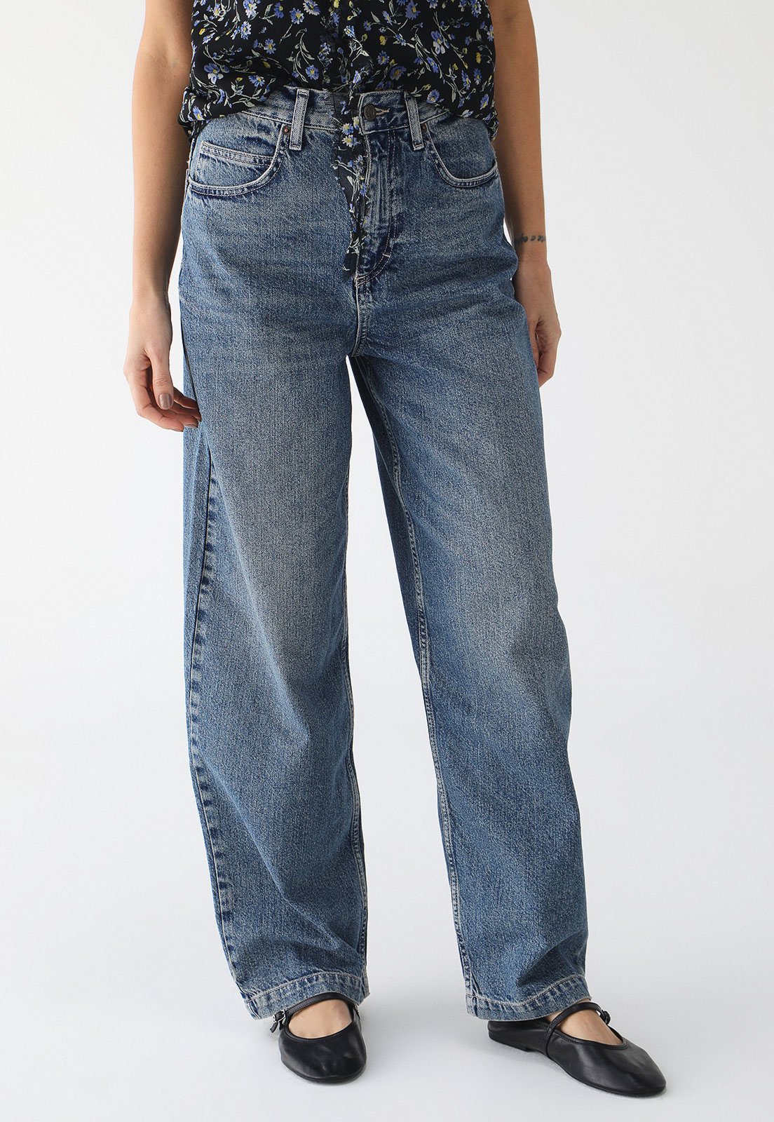Calça Jeans TOPSHOP Wide Leg Lisa Azul