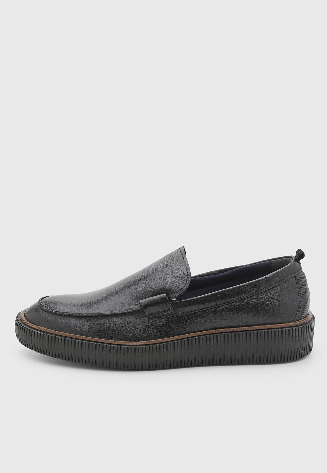 Sapato Casual Masculino Democrata Marino Couro Preto