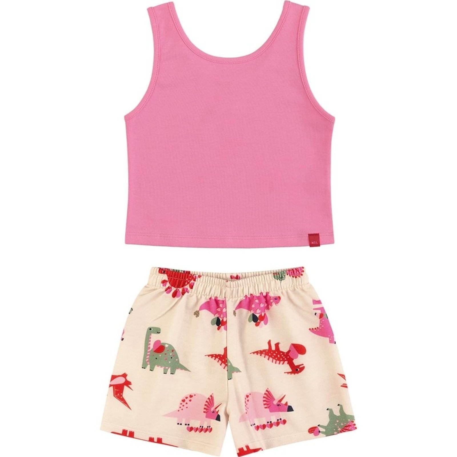 Infantil - Conjunto Curto Dino Menina Marisol