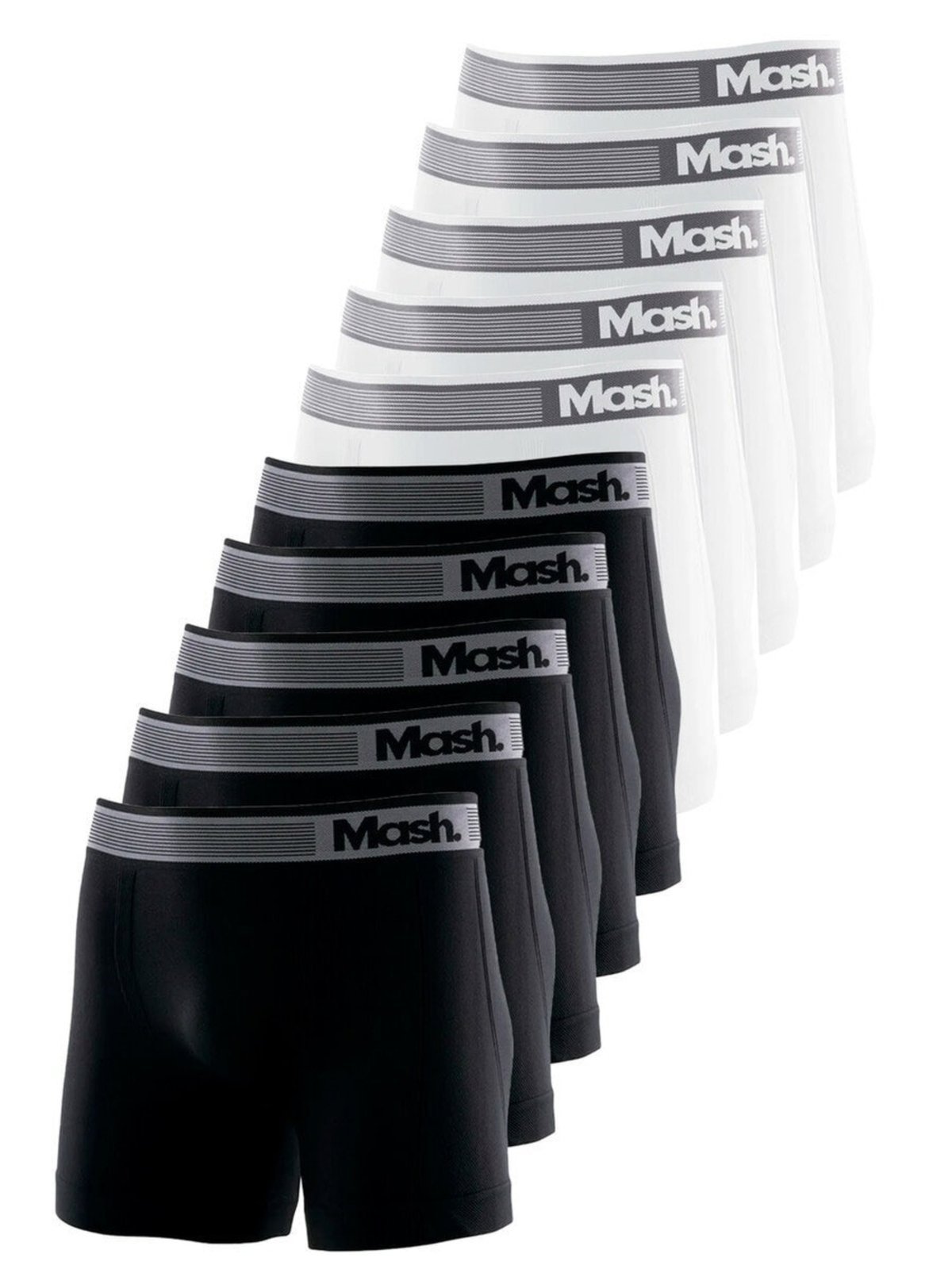 Kit com 10 Cuecas Boxer Mash 710.01 Branco