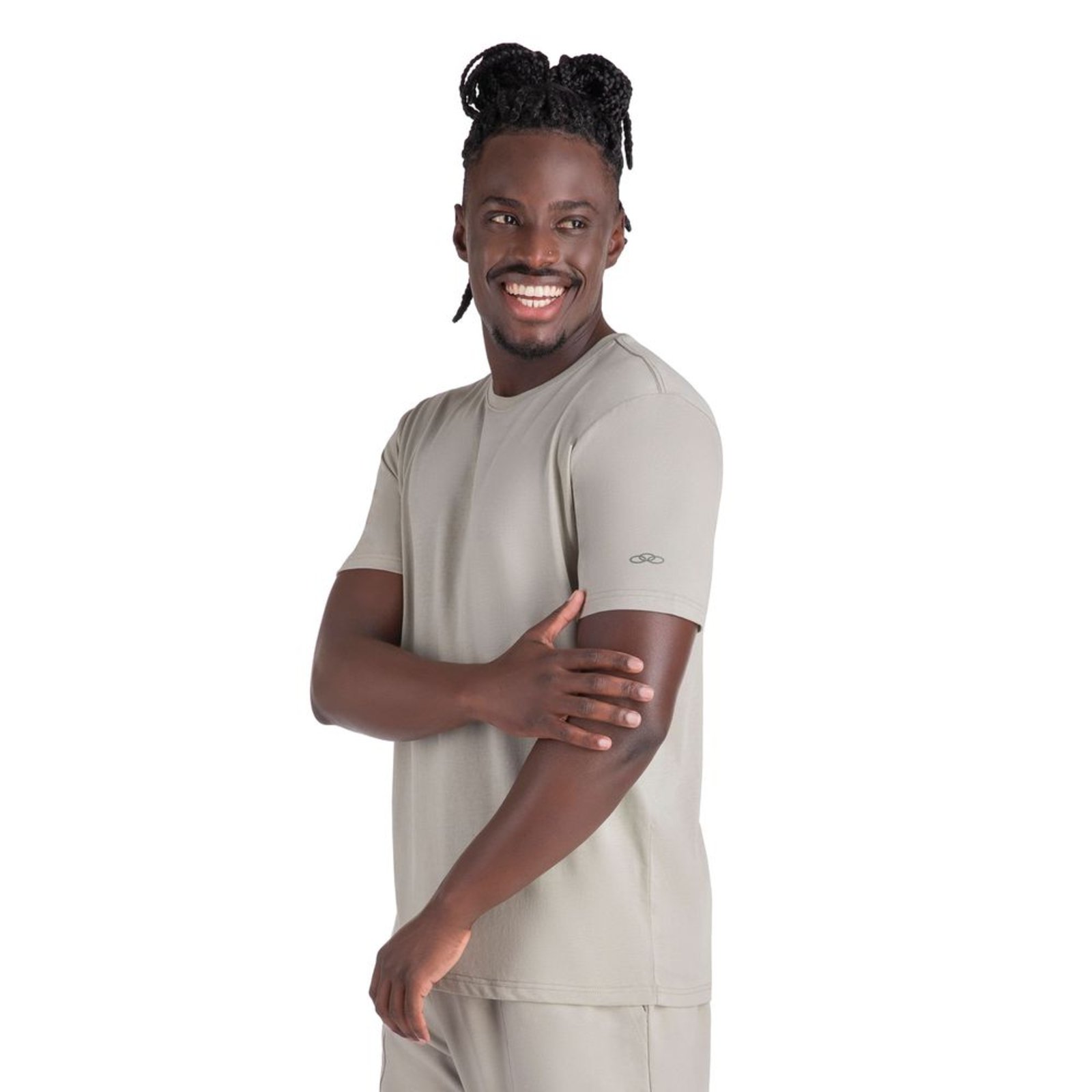 Vista 3 Camiseta Comfy Classica Olympikus Masculina P bege OLYMPIKUS bege