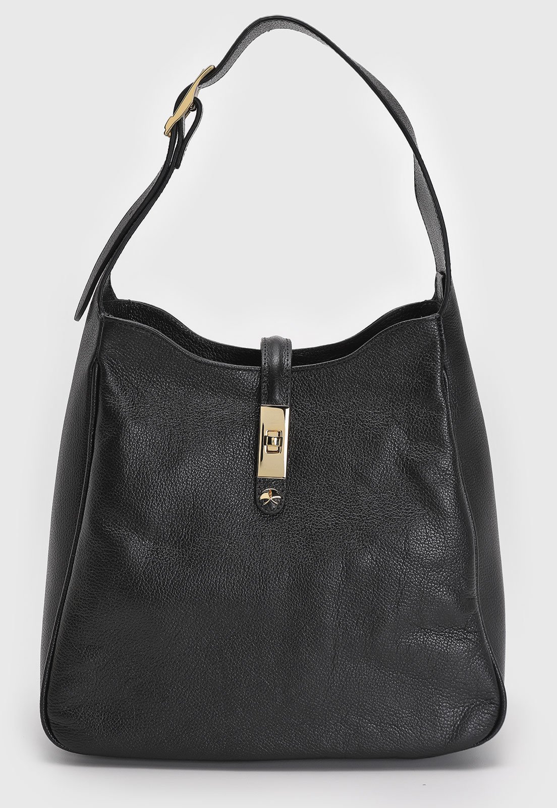 Vista 2 Bolsa Luiza Barcelos Tiracolo Lisa Preta preto preto