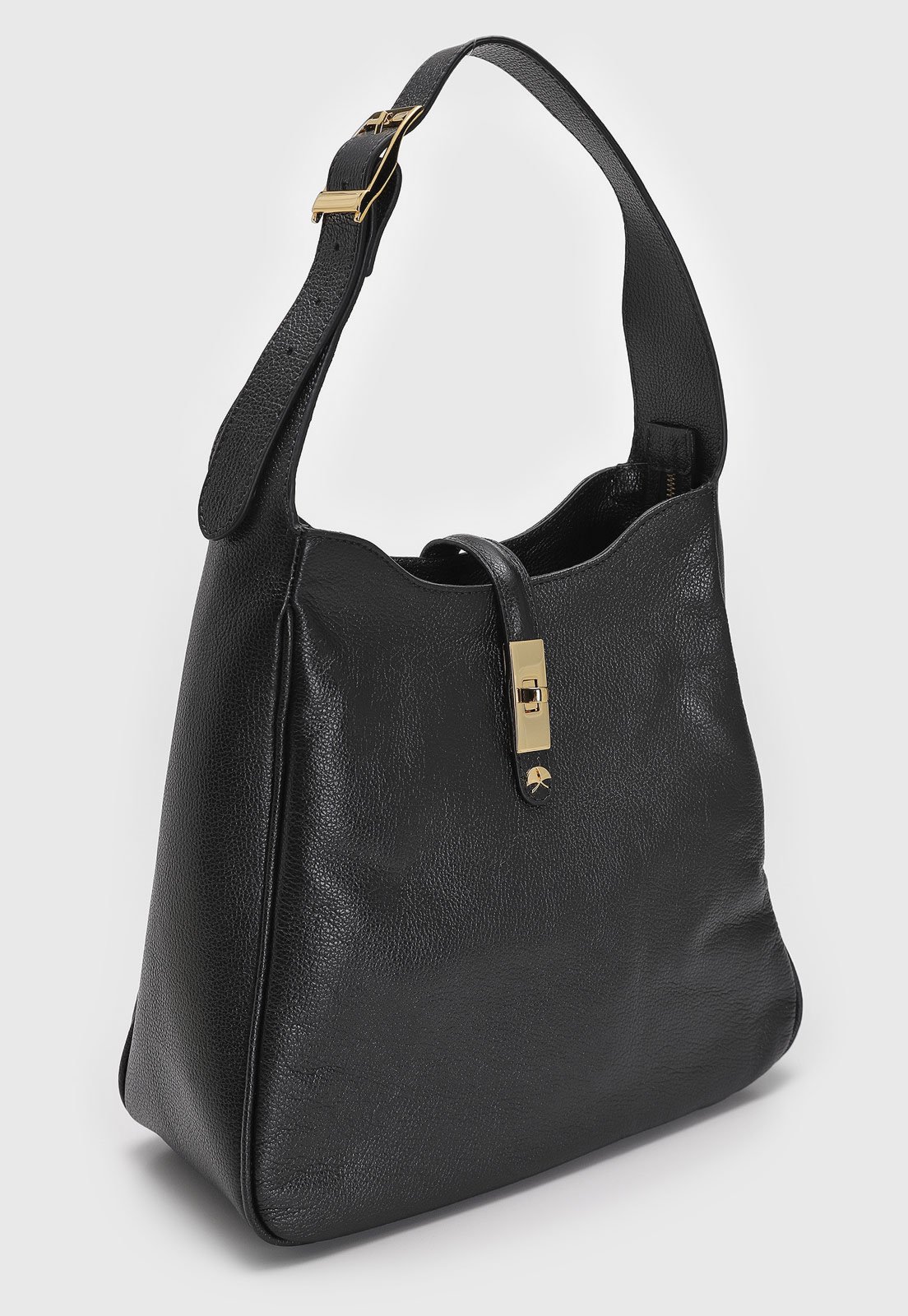 Vista 3 Bolsa Luiza Barcelos Tiracolo Lisa Preta preto preto