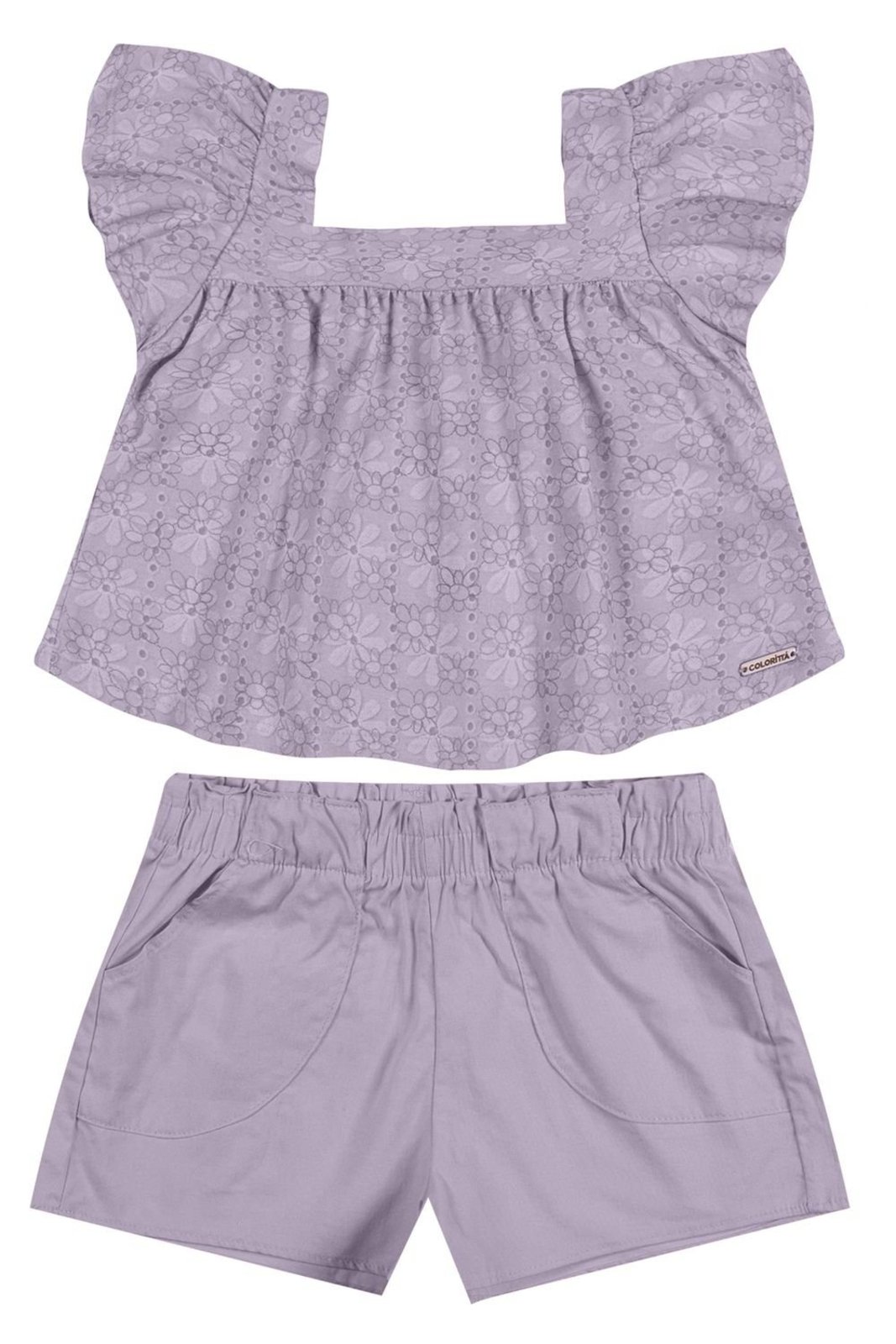 Infantil - Conjunto Menina Cotton Floral Colorittá Lilás