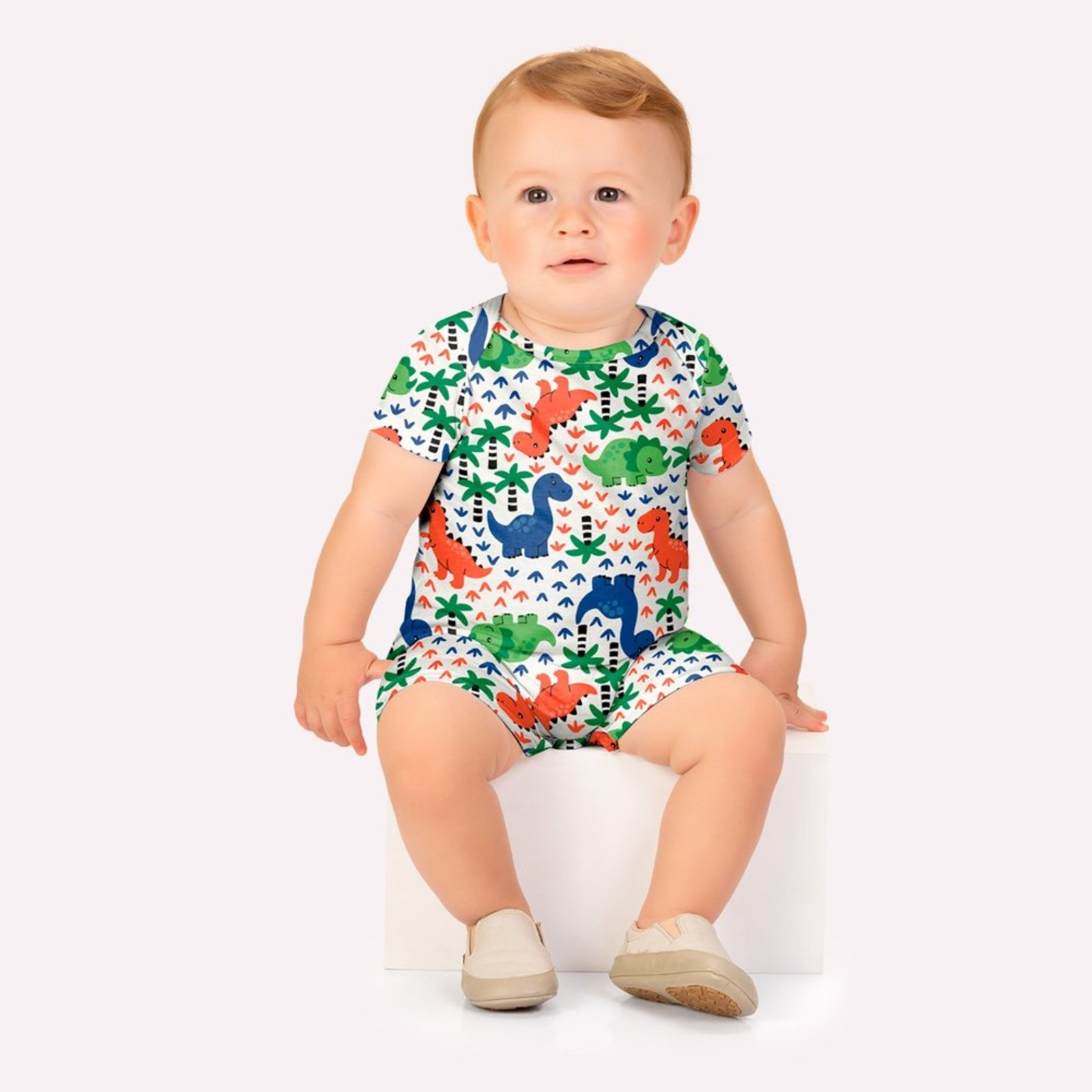 Infantil - Macaquinho Menino Dinossauros Kyly