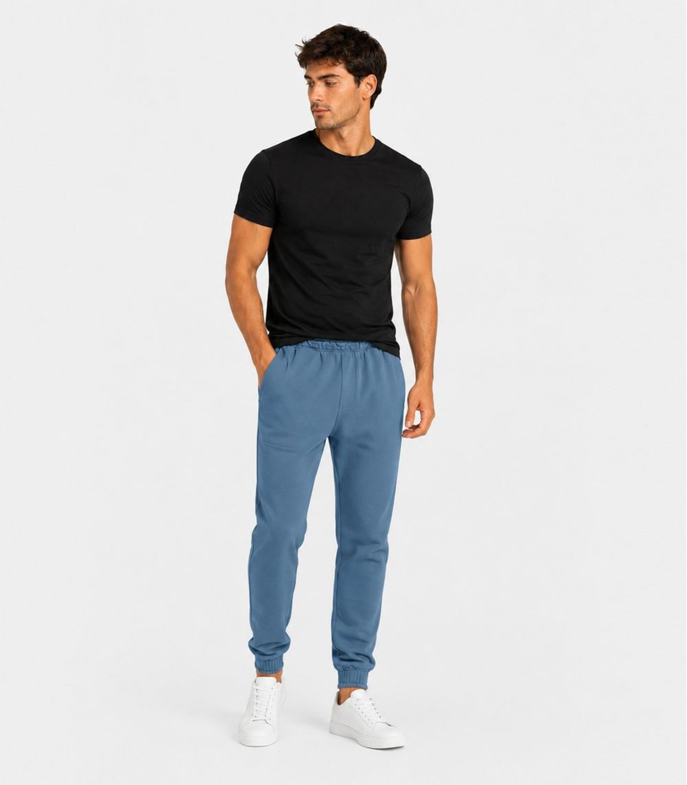 Calça Jooger Masculina Moletom Peluciado Select Azul