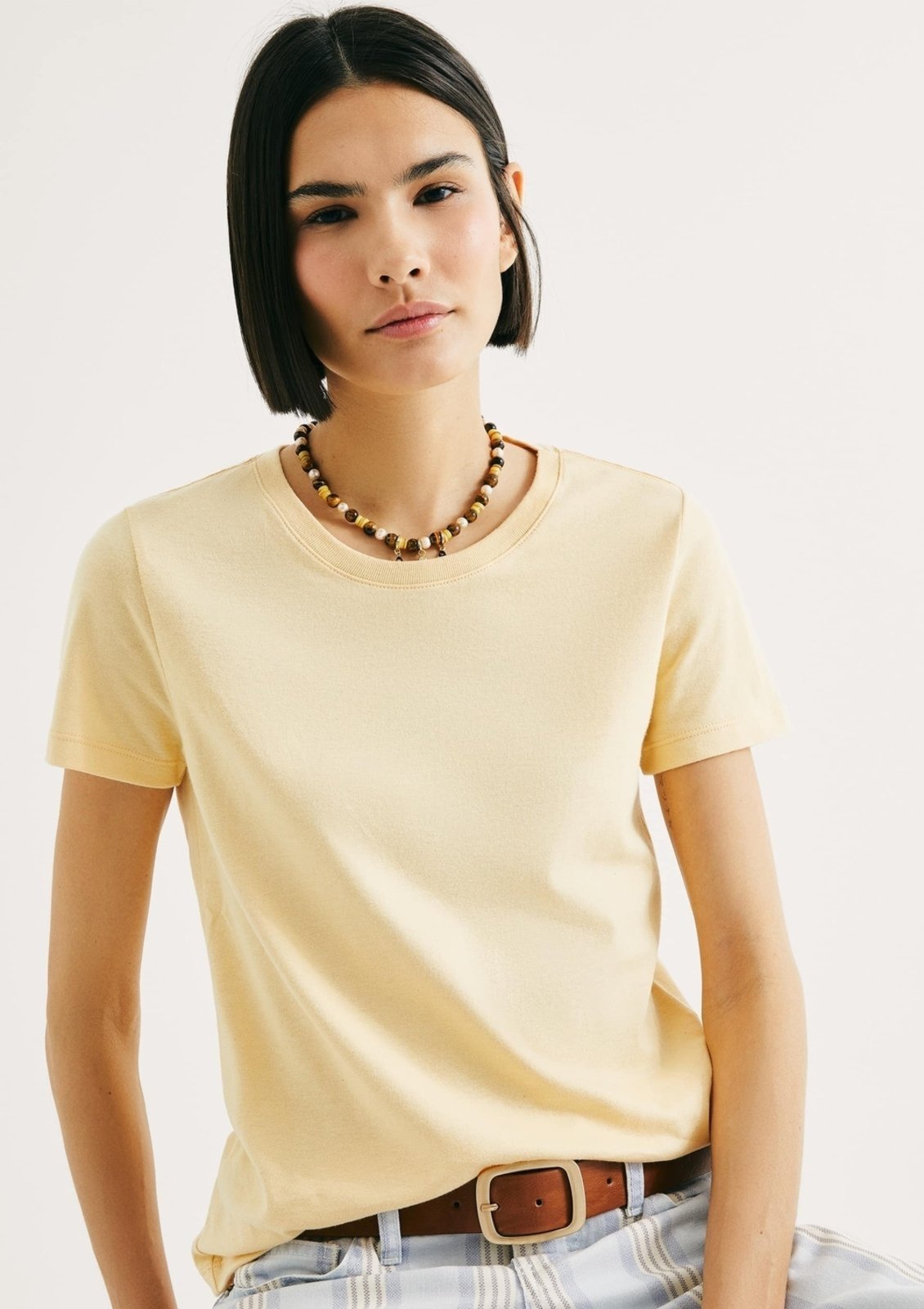 Camiseta Básica Feminina Slim World Hering