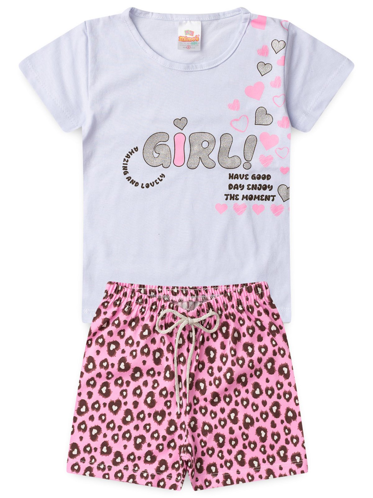 Infantil - Conjunto Feminino Verão Girl 2 ao 14 anos Branca