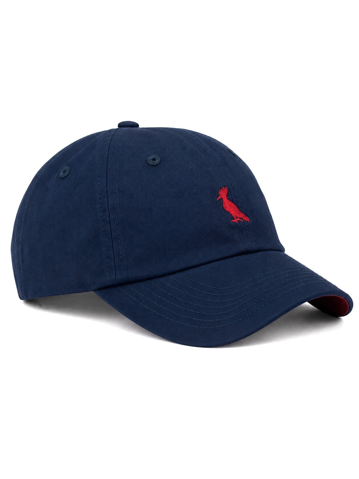 Boné Reserva Sarja Bordado Pica Pau Casual Algodão Strapback Aba Curva Ajustável Azul Marinho