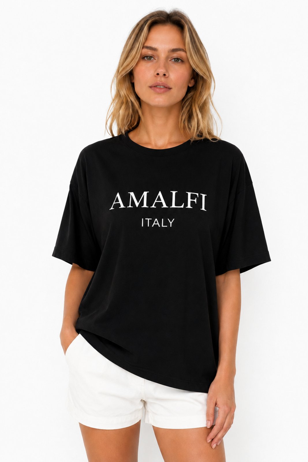 Blusa T-Shirt Feminina Oversized D Bell Outlet Fashion Preto
