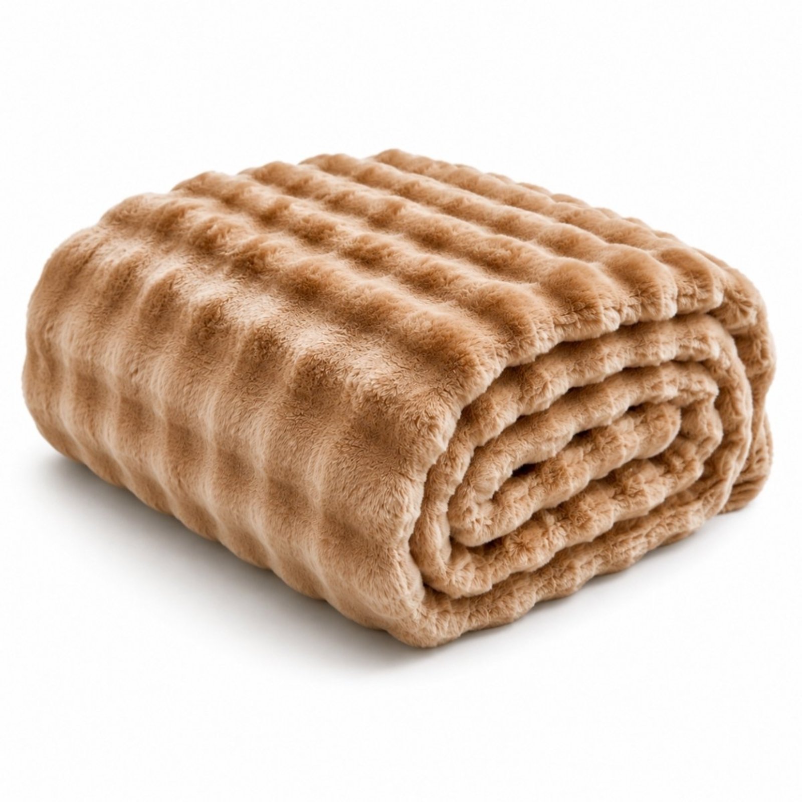 Manta Microfibra Casal Inverno Macia Conforto Marrom Caramelo