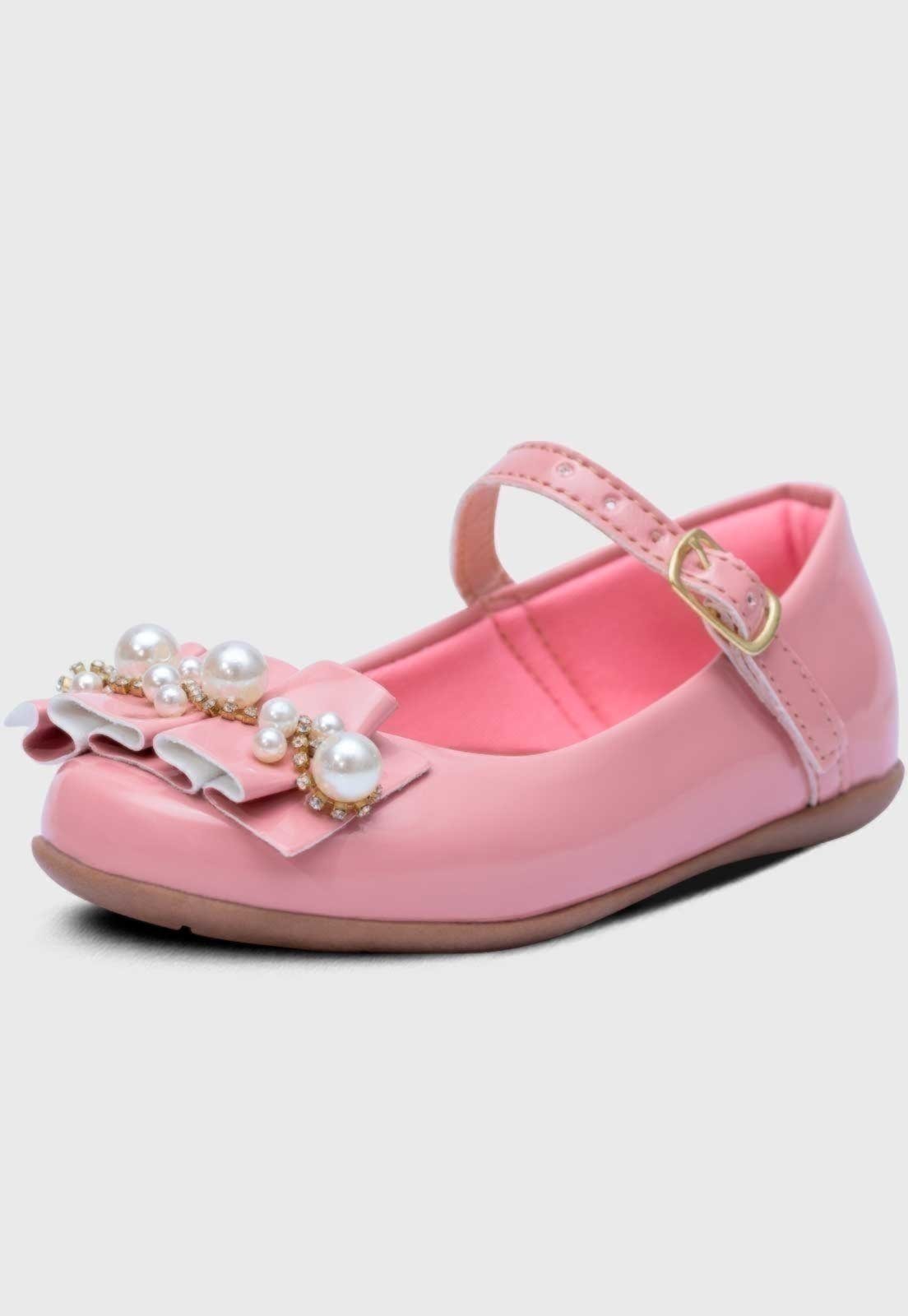 Infantil – Sapatilha Popidi Menina Perola Sanfonado Rosa