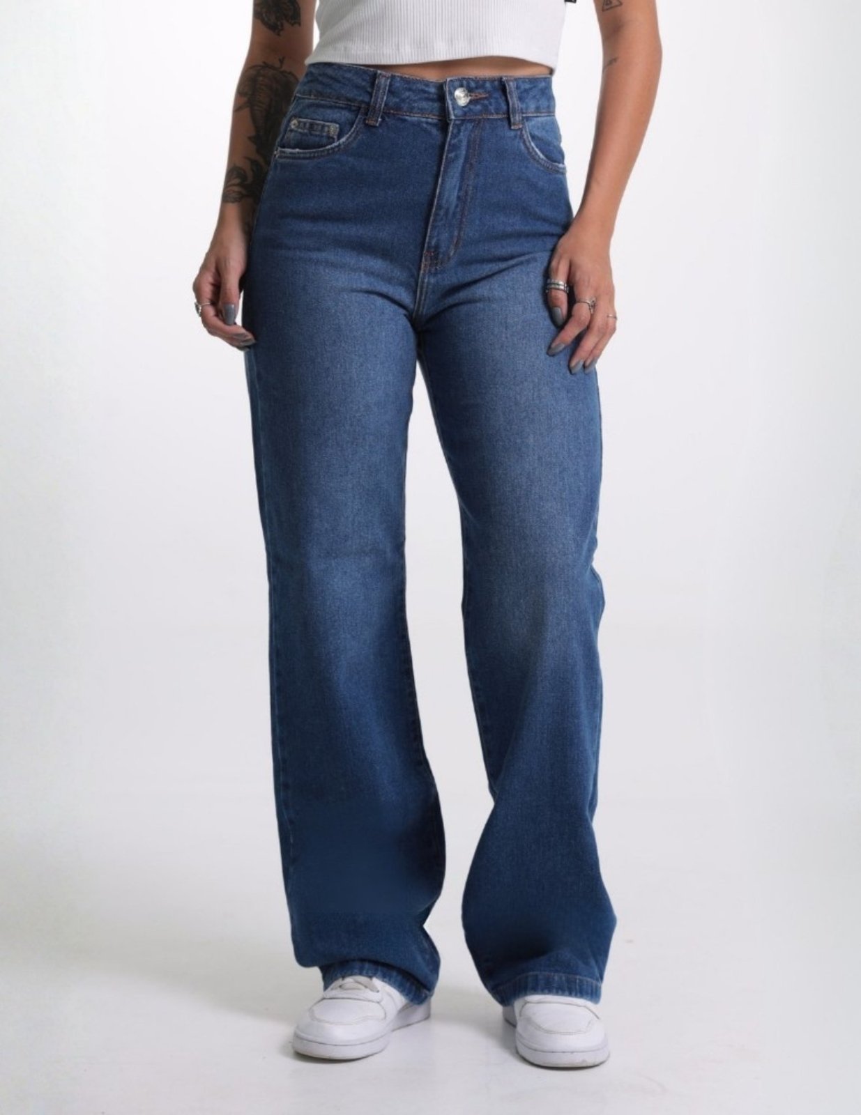 Calça Reta Jeans Feminina Básica Revanche - CA.FEM.00578