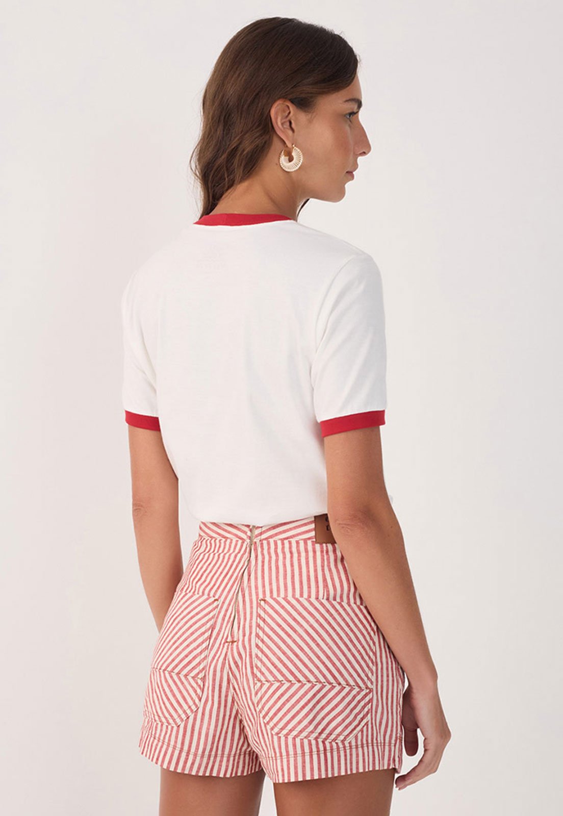 Vista 3 Camiseta Dress To Reta Recorte Estampa Off-White off-white white off-white white