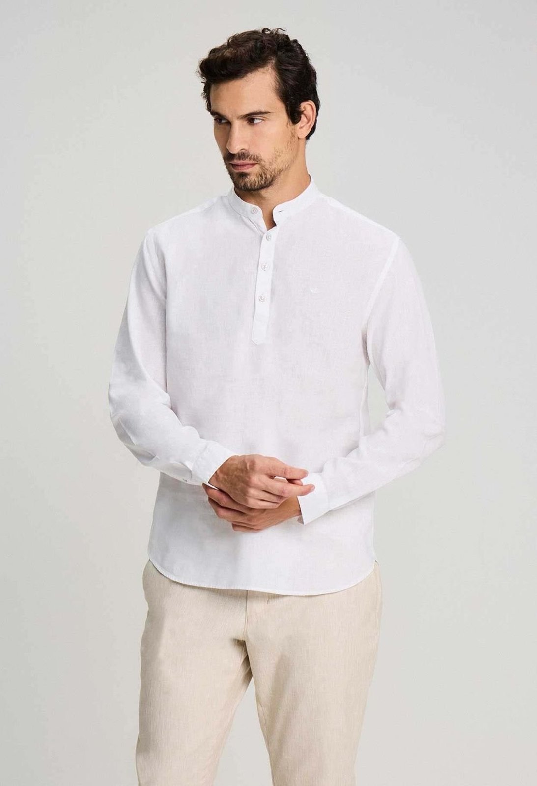 BATA DOCTHOS SLIM MANGA LONGA LINHO MISTO BATA DOCTHOS SLIM MANGA LONGA LINHO MISTO 001 BRANCO GG