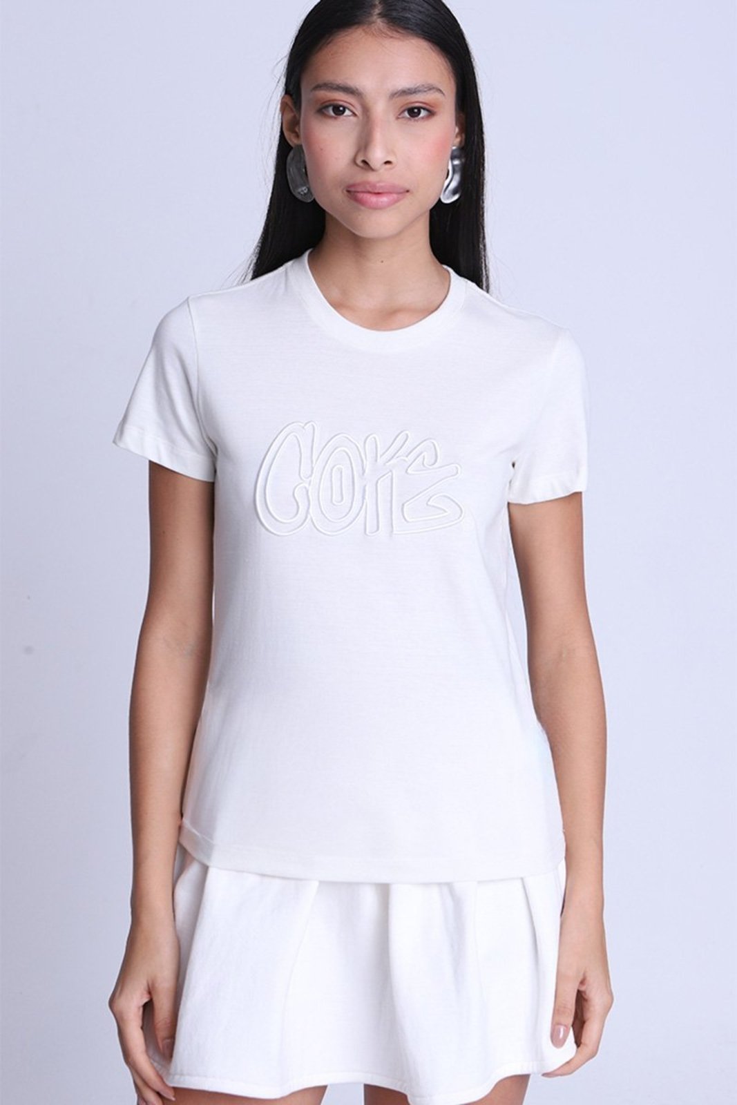 T-Shirt Babylook Embroidery Coke