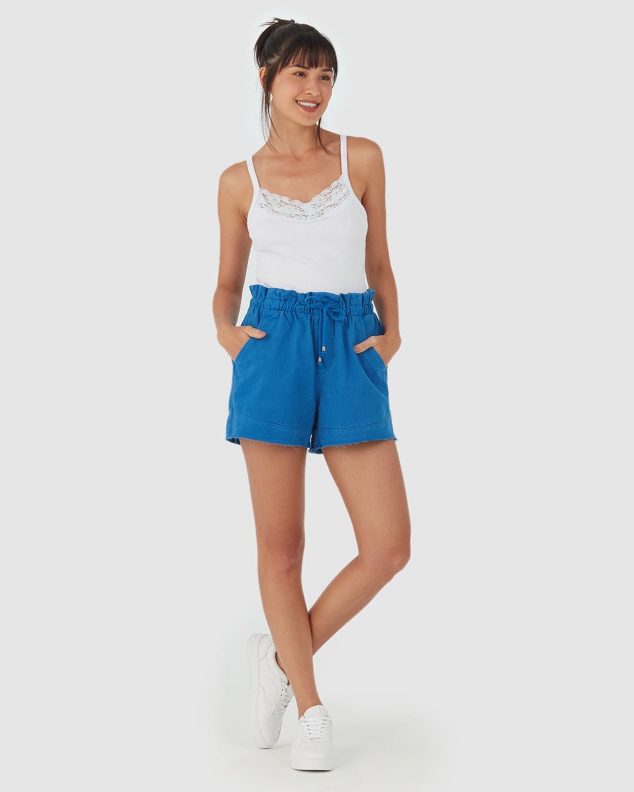 Vista 3 Blusa Ribana Com Renda Malwee XGG branco Malwee branco