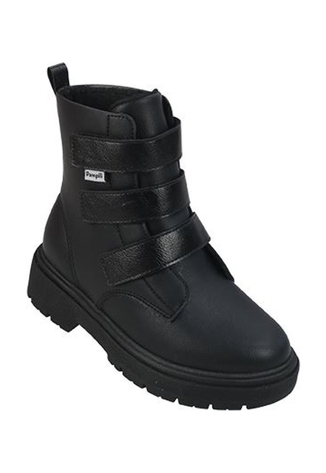 Infantil - Bota Coturno Feminina Duda Fecho Triplo Preta 28 Preto