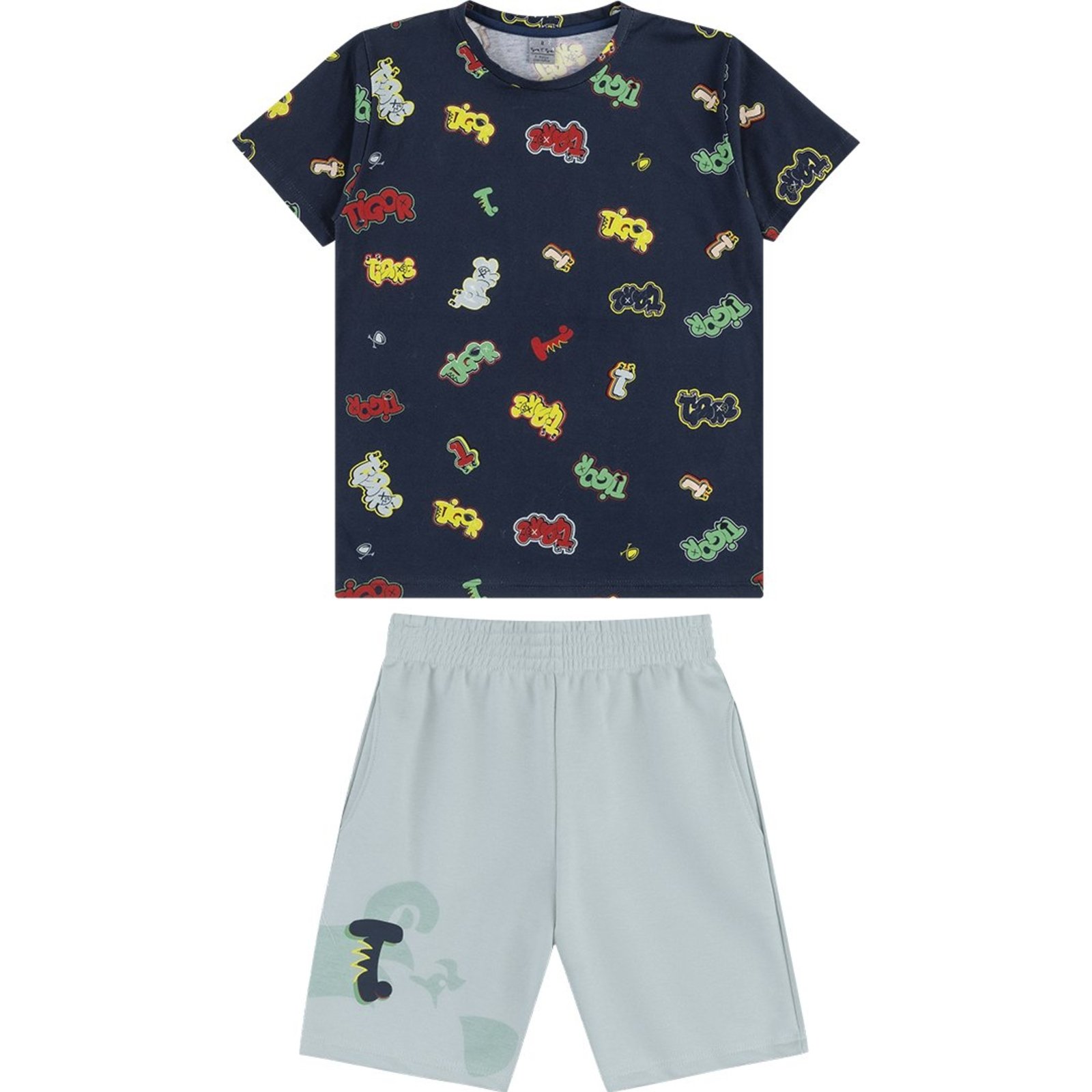 Infantil - Conjunto Curto Estampado Menino Tigor T. Tigre