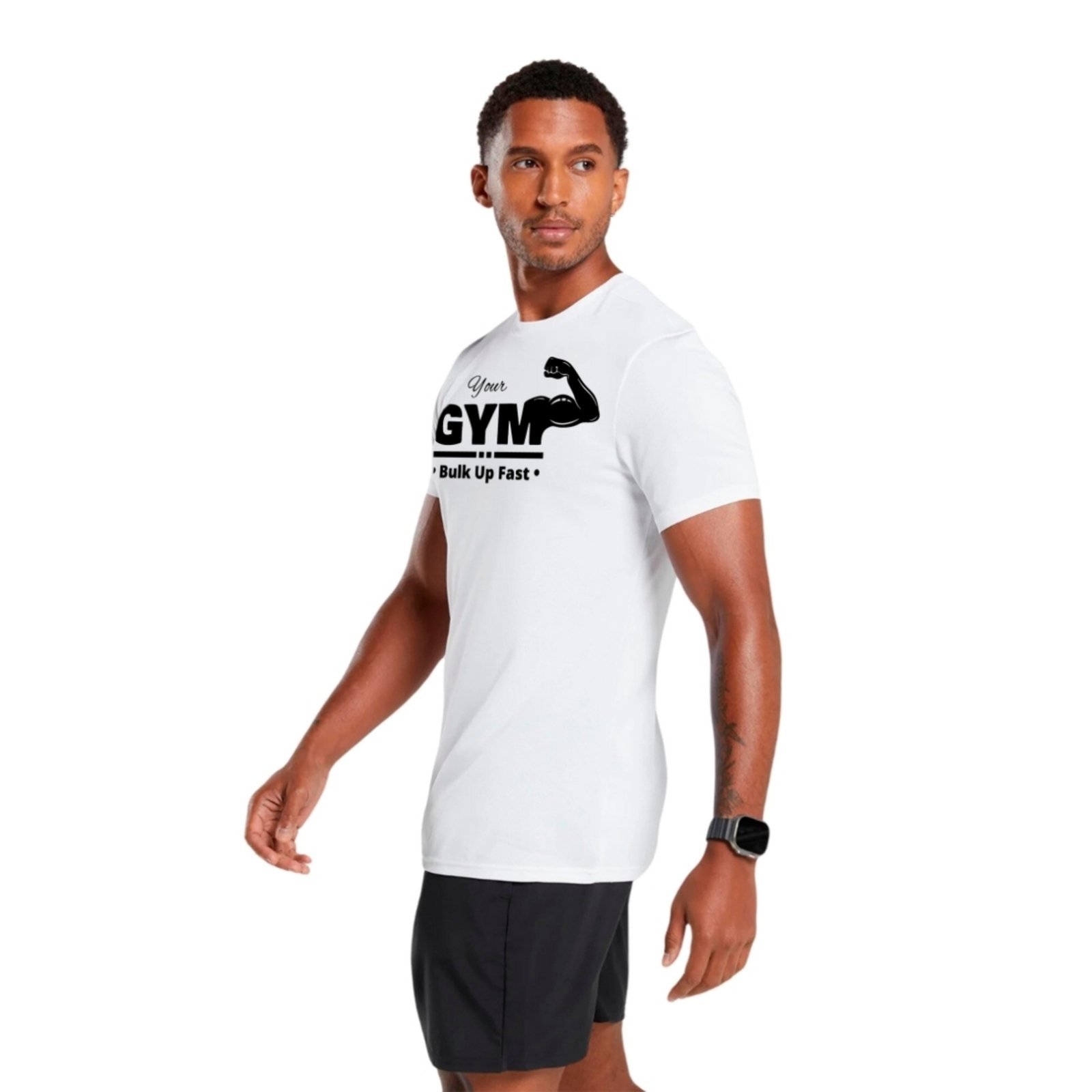 Conjunto Camiseta Dry, Short Tactel Academia Moda Praia Gym Masculino