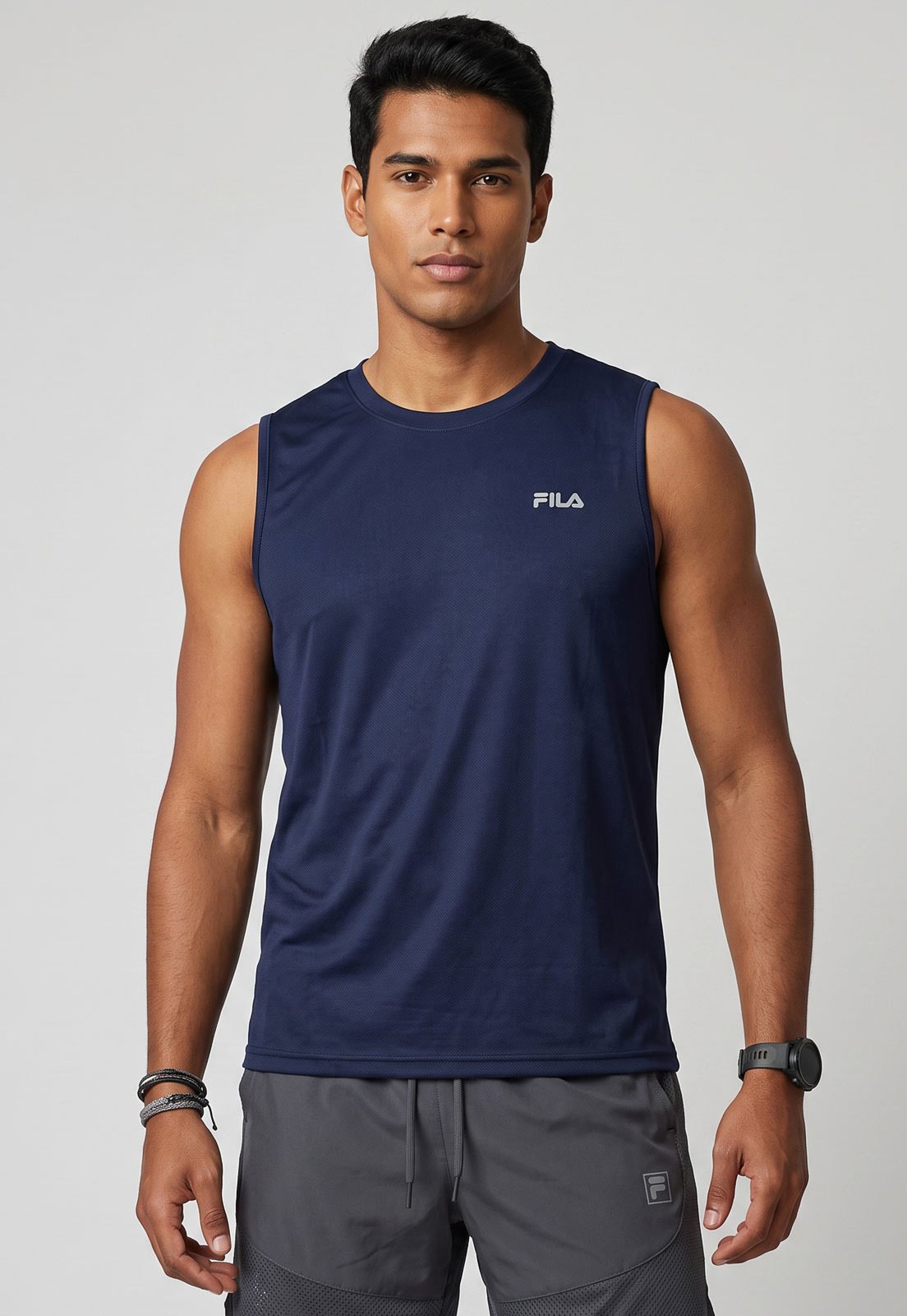 Regata Masculina Fila Sports Light Azul Marinho