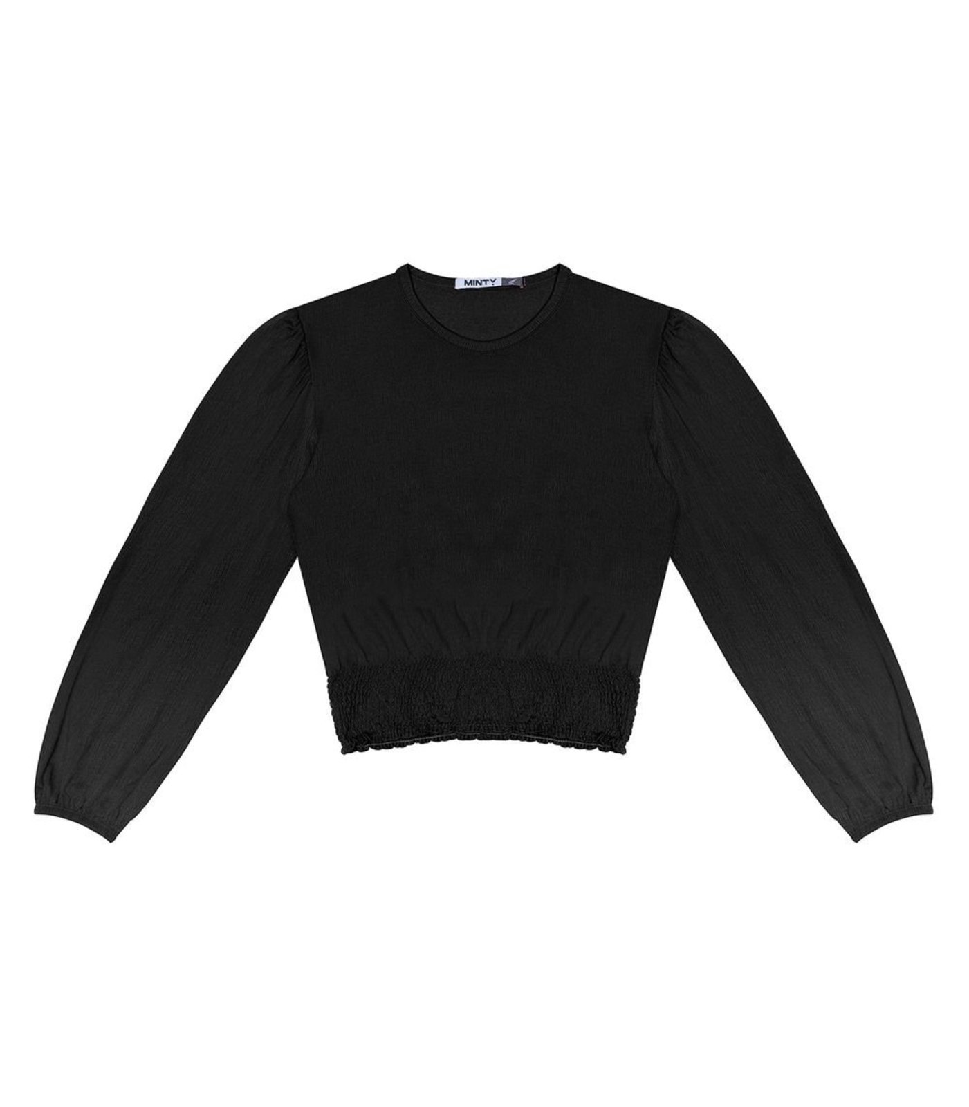 Infantil - Blusa MangaLonga Juvenil Feminino Minty Preto