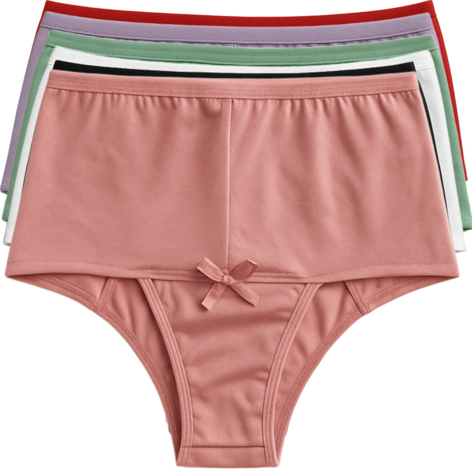 Kit 6 Calcinhas Cós Alto Reflexo Íntimo Cintura Reforçada Maternidade Segura Barriga