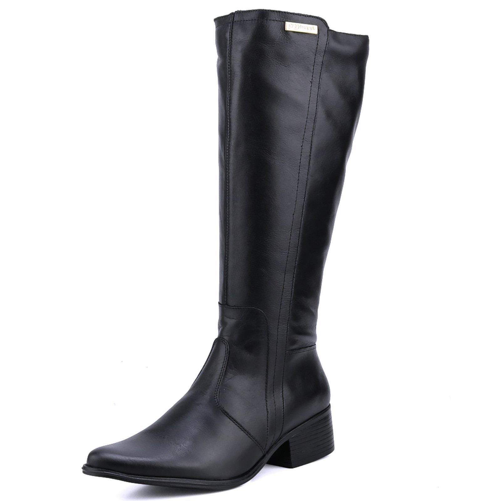 Vista 2 Bota Montaria Mr. Gutt Bico fino de Couro Preta preto Mr. Gutt preto