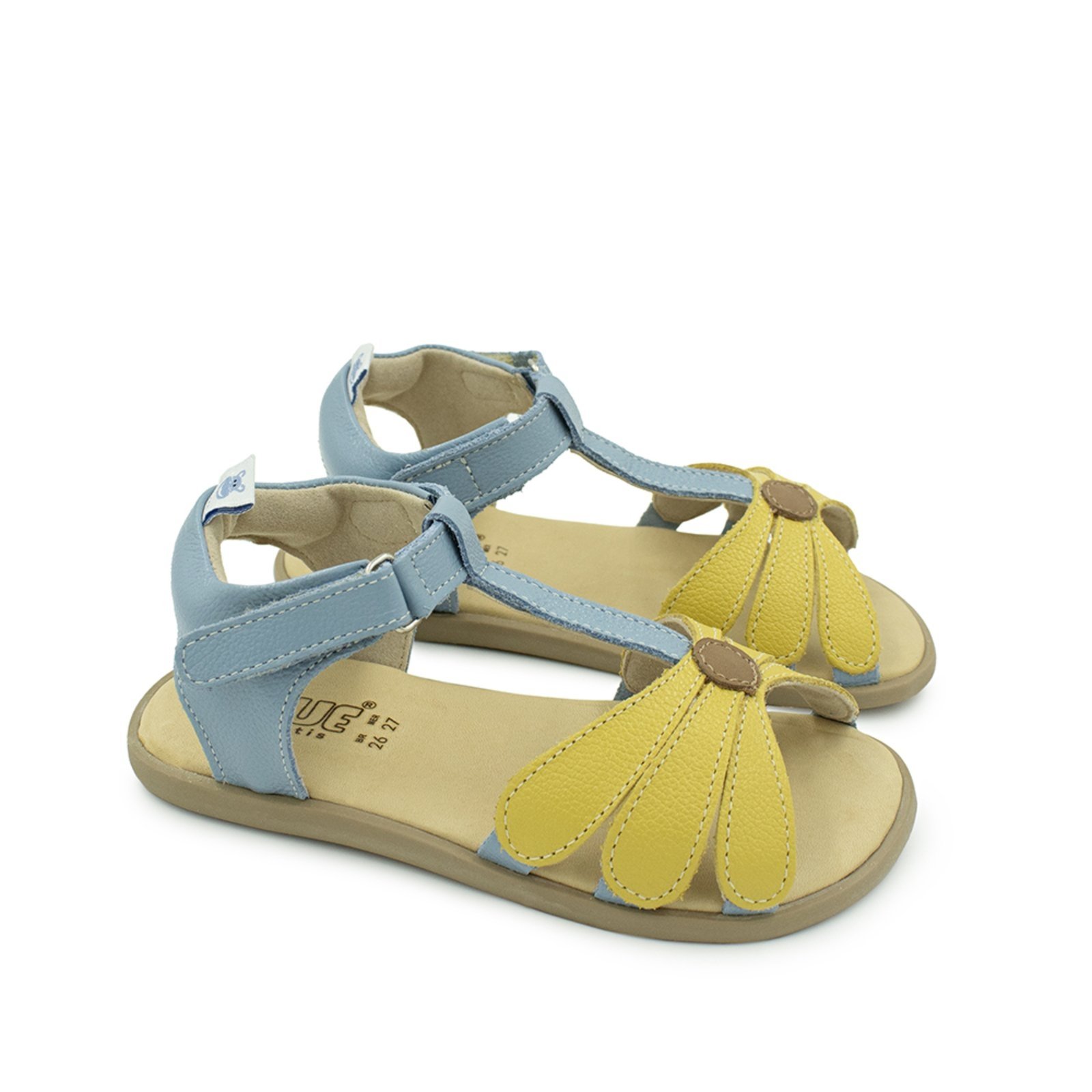 Vista 2 Infantil - Sandalia Menina Blue Maya Couro Denim Blue Infantis azul blue