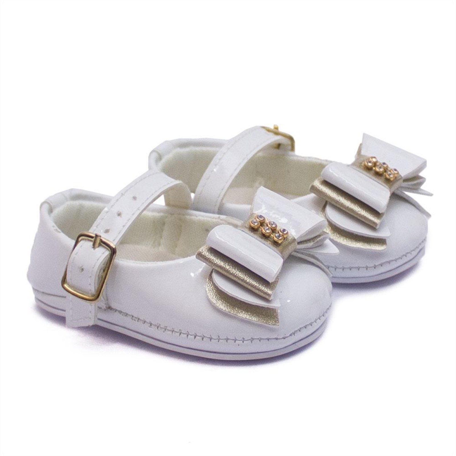 Infantil - Sapatilha Feminina Laço Confortável Casual Branco 14 Branco