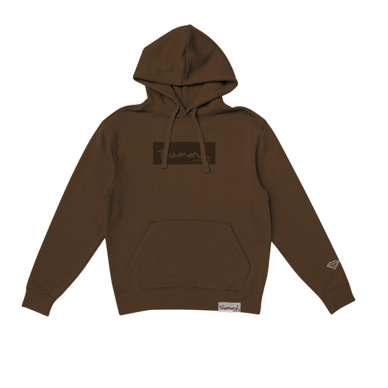 Moletom Diamond Tonal Box Logo Hoodie - BROWN