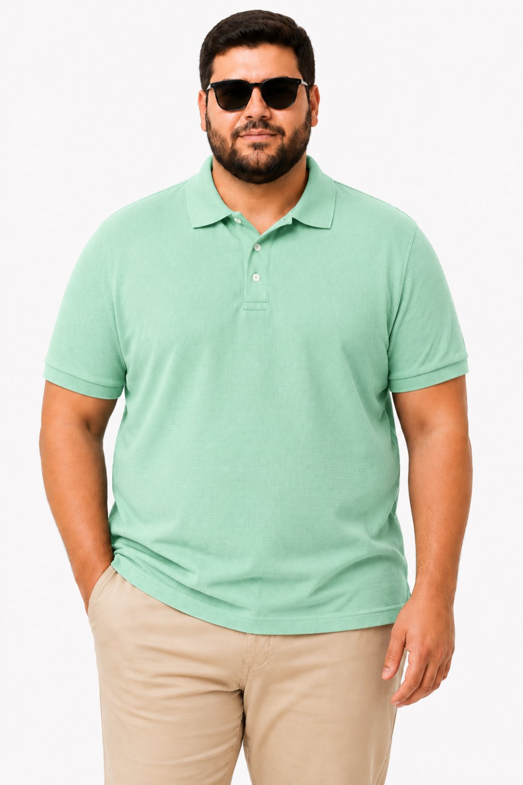 Camisa Masculina Plus Size D Bell Outlet Fashion Verde Menta