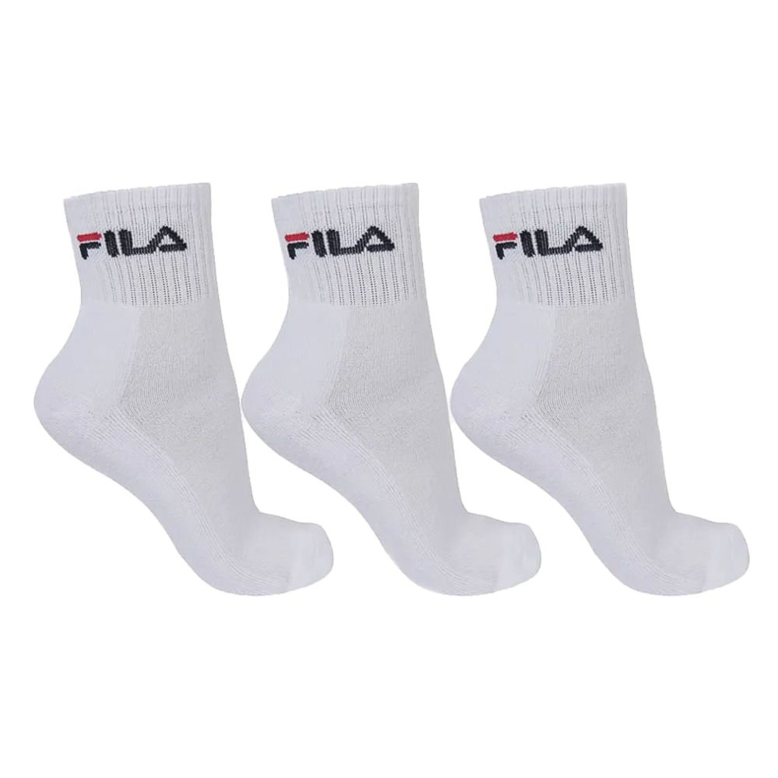 Kit c/ 3 Meias Unissex Fila Tripack Cano Médio Branco