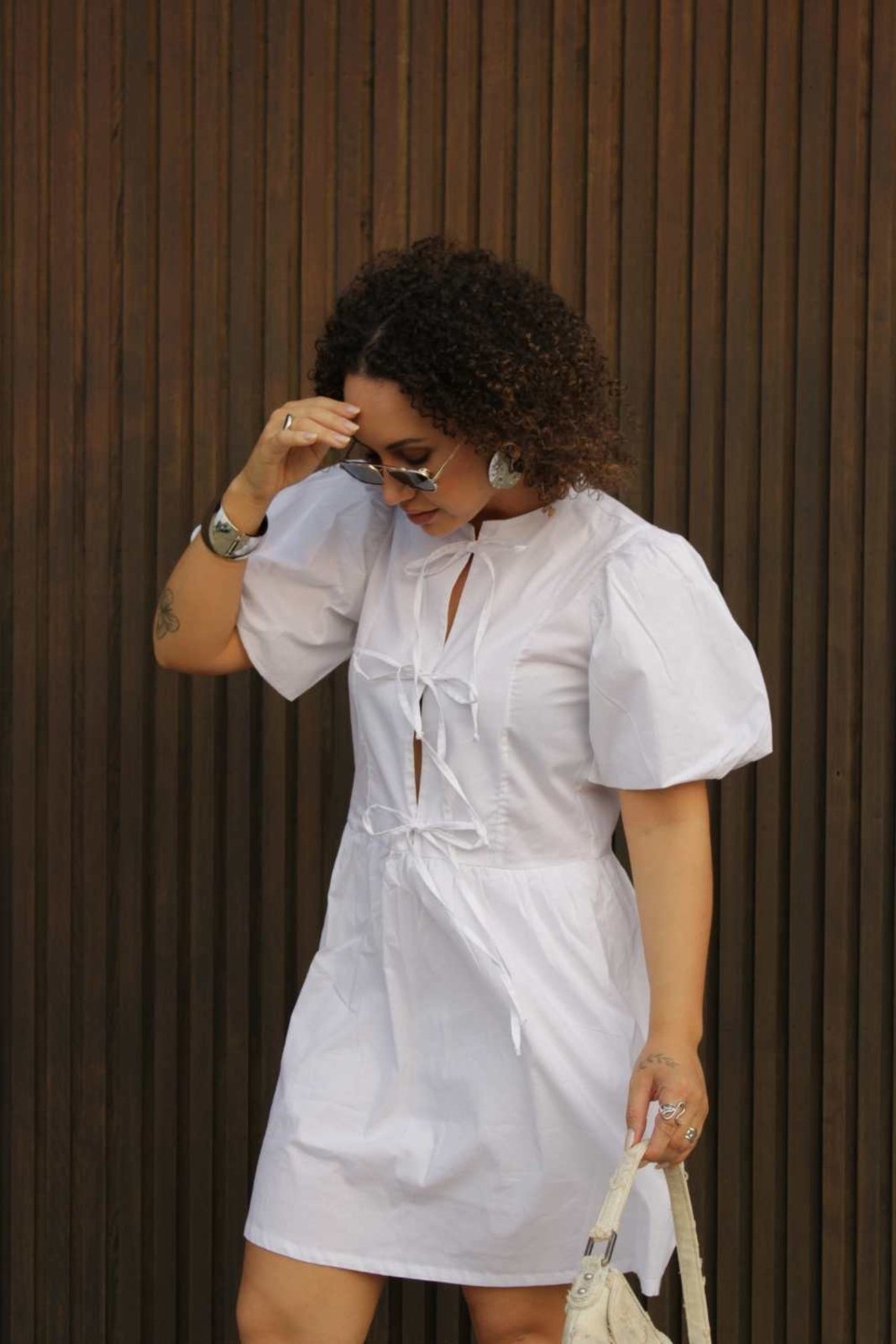Vestido Vanibele Curto Off White
