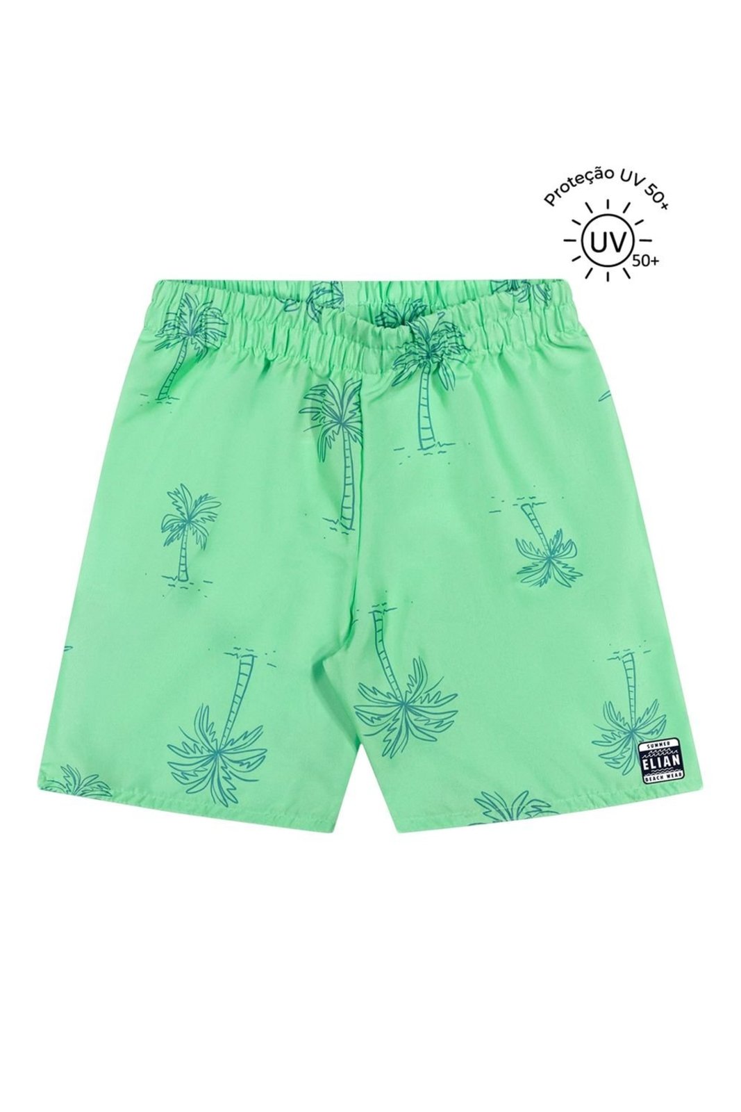 Bermuda Praia Menino Proteção Solar Elian Verde