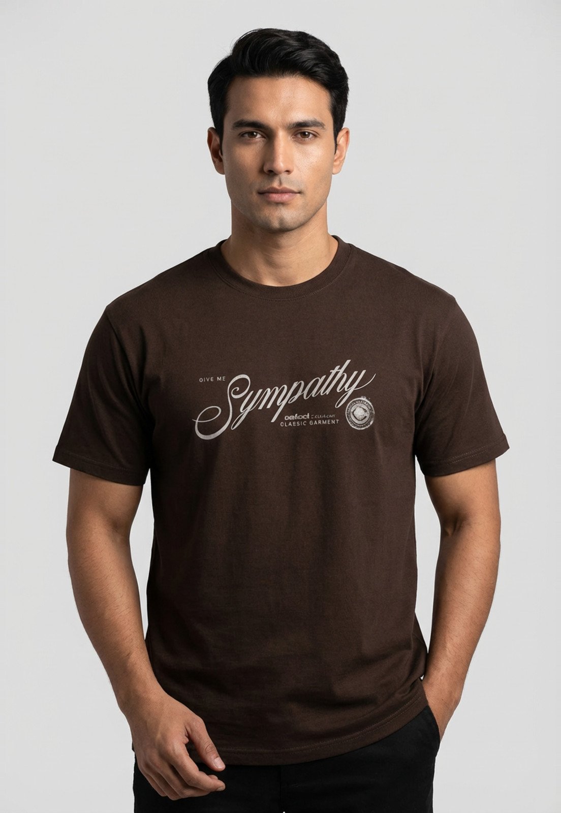 Camiseta Masculina Colcci Estampa Lettering Marrom