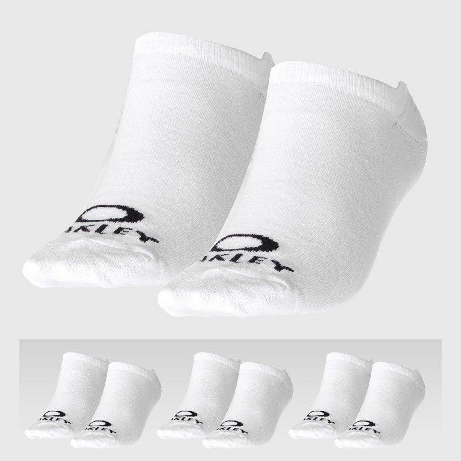 Meia Oakley Essential No Show Kit 3 Pares Branco