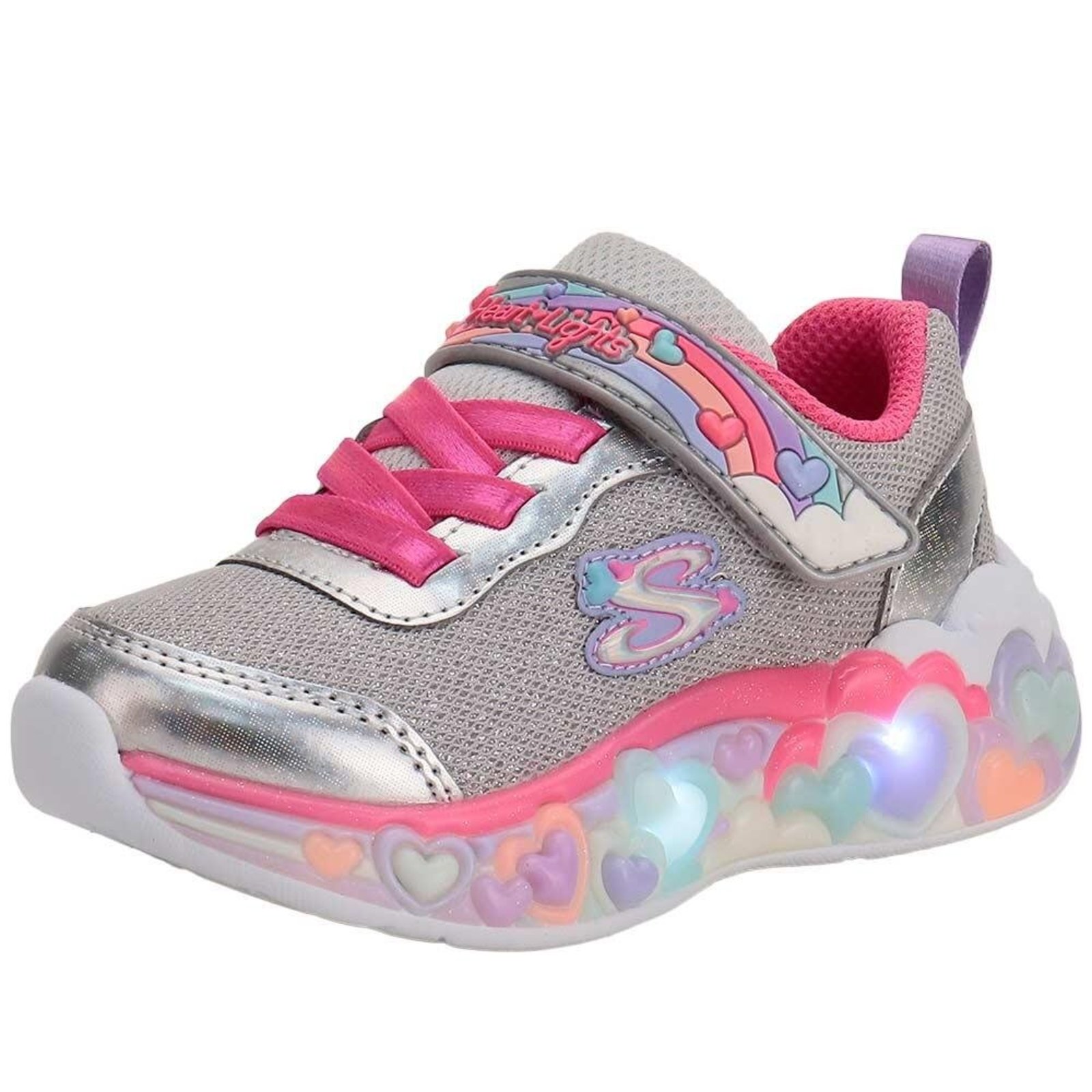 Infantil - Tênis Ton Of Love S Ligthts Skechers 302697N 5672697 Prata